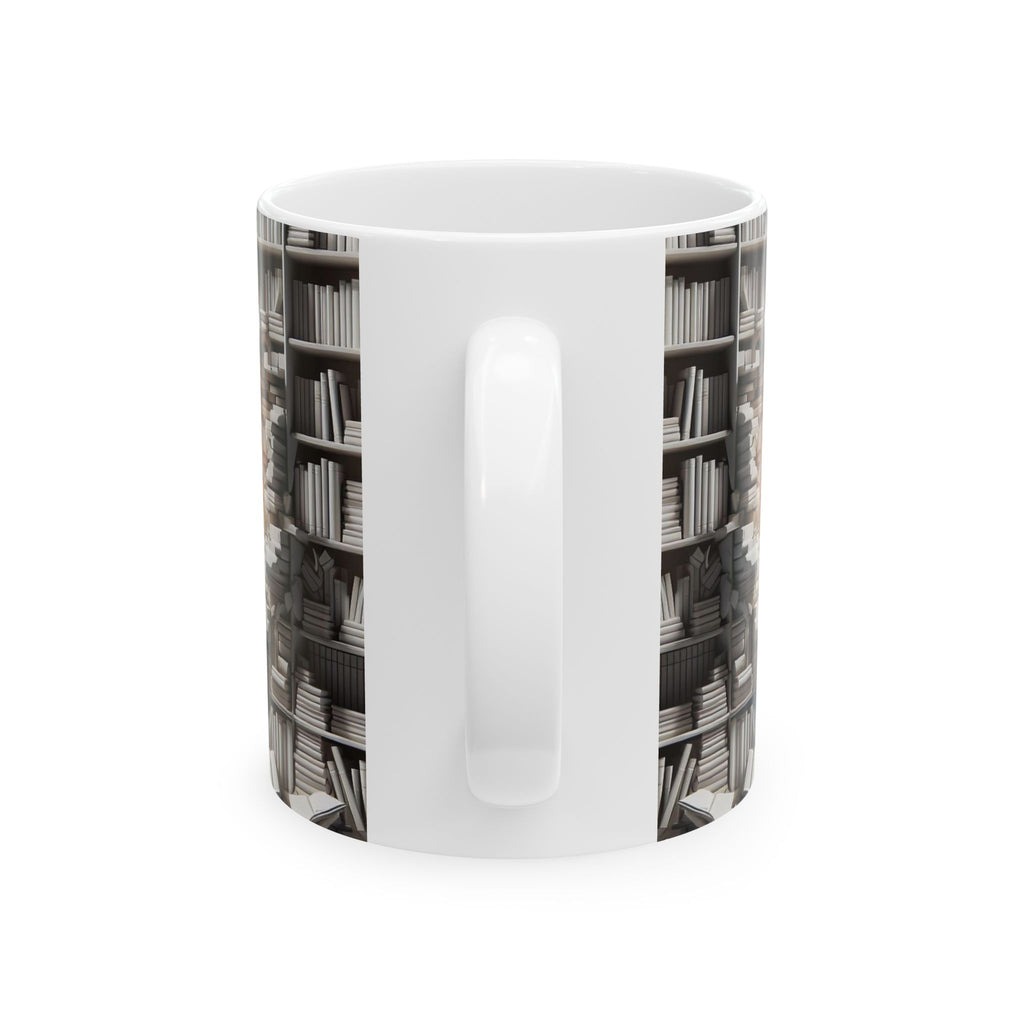 3D Bookshelf Mug-Library Book Mugs Funny Ceramic Mug Unique Gift Cup Work Office