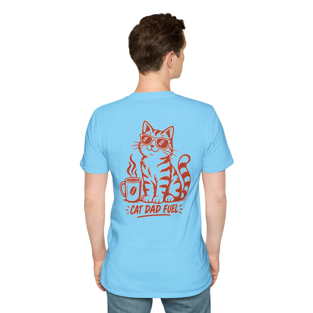 Cat Dad Shirt Cat Dad Fuel Funny Coffee Cat Lover Graphic Tee Unique Gift Funny Tshirt
