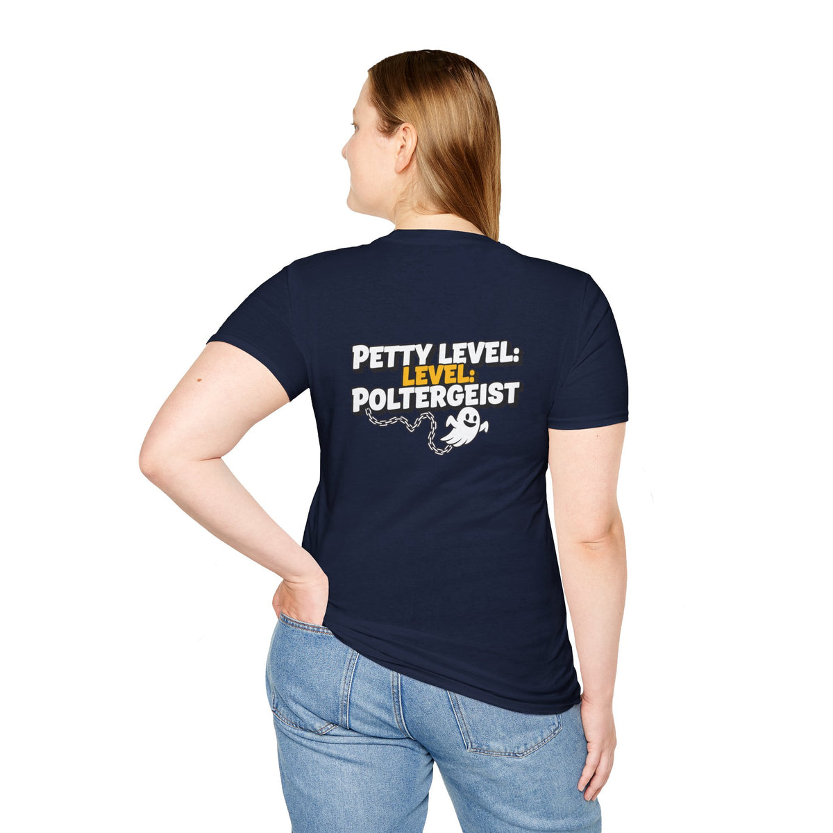 Dark Humor Halloween Shirt Petty Level Poltergeist Funny Ghost Sarcastic Unisex Softstyle Tee Adult Halloween Gift