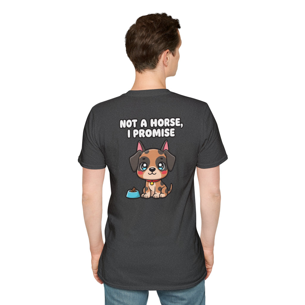 Cute Great Dane Shirt Not A Horse, I Promise Funny Dog Lover Unisex Softstyle Tee Gift