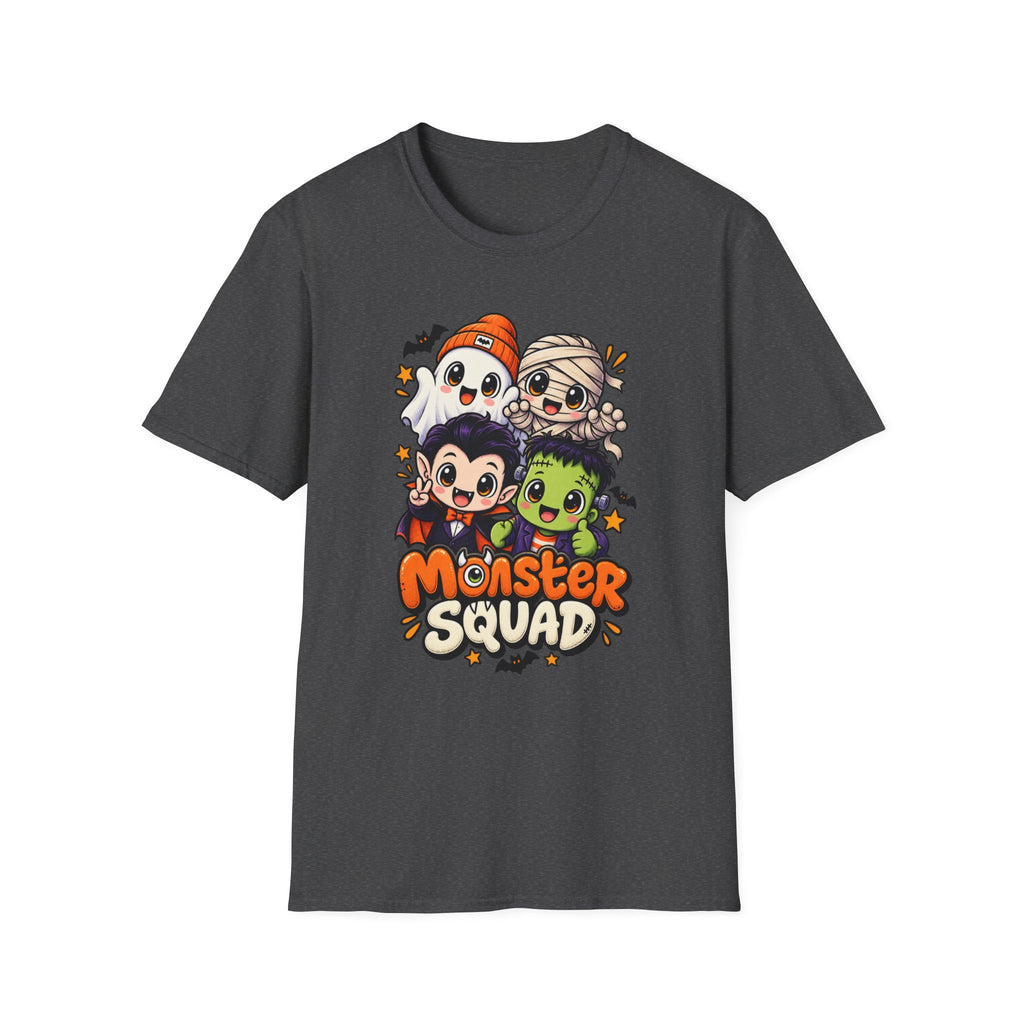 Funny Monster Squad Shirt | Cute Kawaii Halloween Tee | Ghost Mummy Vampire Frankenstein Graphic T-Shirt