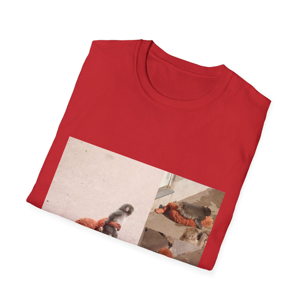 Funny Punch Monkey Viral Animal Tshirt Cute Trendy Unisex Softstyle T-Shirt Gift