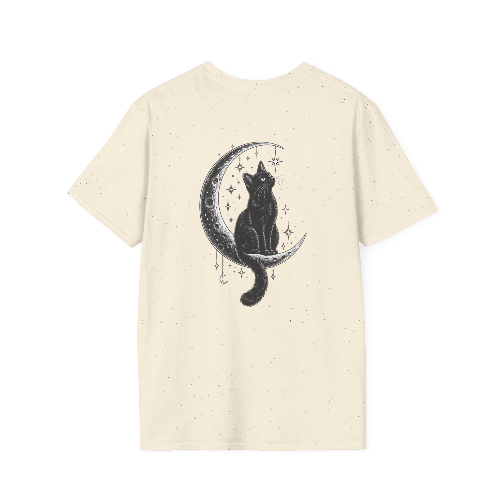 Black Cat Shirt Moon Silhouette Minimalist Funny Cat Lover Graphic Tee Unique Gift Black Cat T shirt