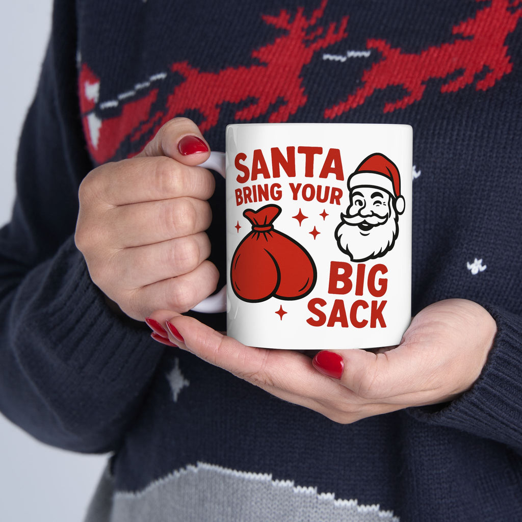 Funny Christmas Santa Tea Mug Unique Xmas Gift Coffee Cup Humor 2027 New Year 11oz