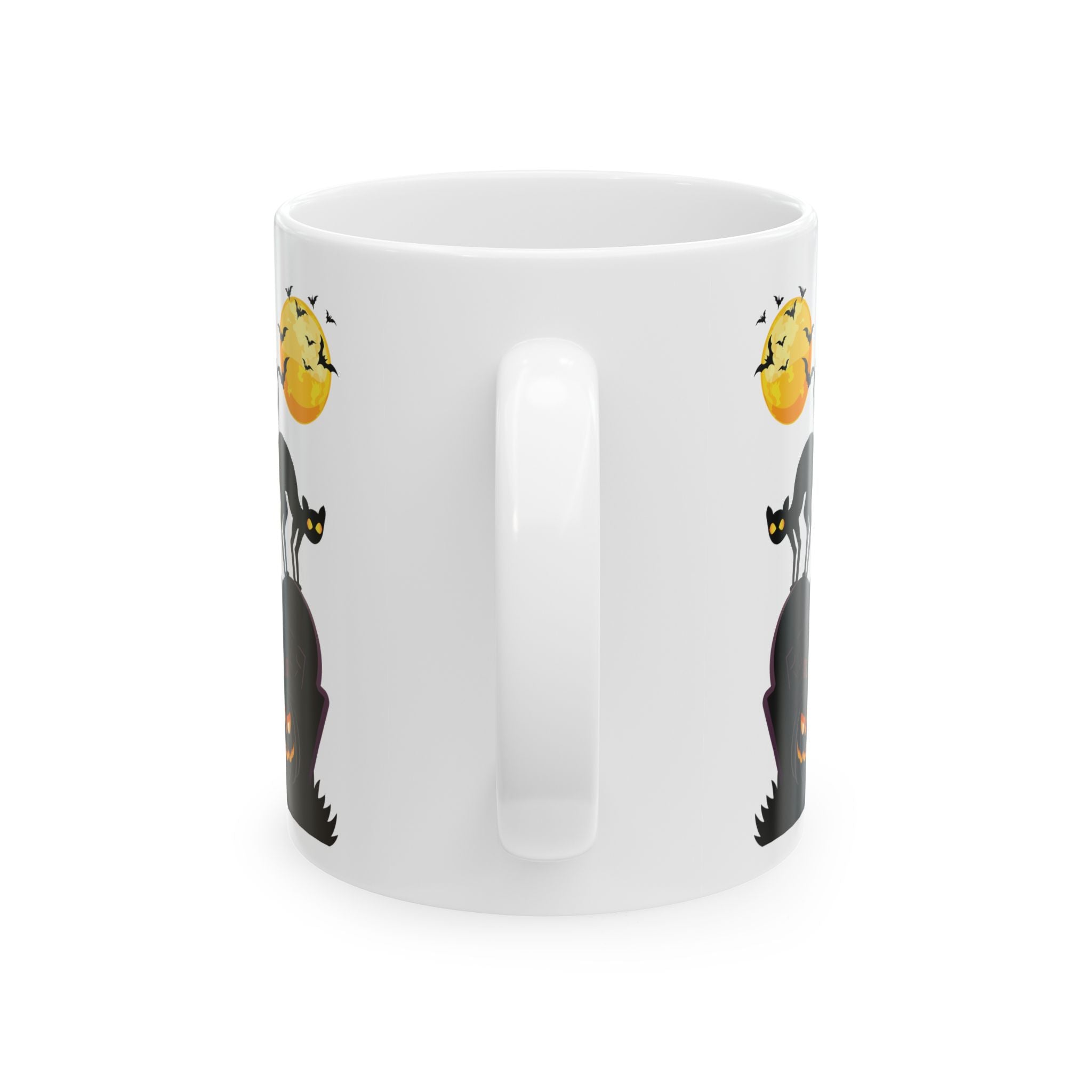Happy Halloween Pumpkin Spooky White Coffee Mug Funny Best Gift For Friends 11oz