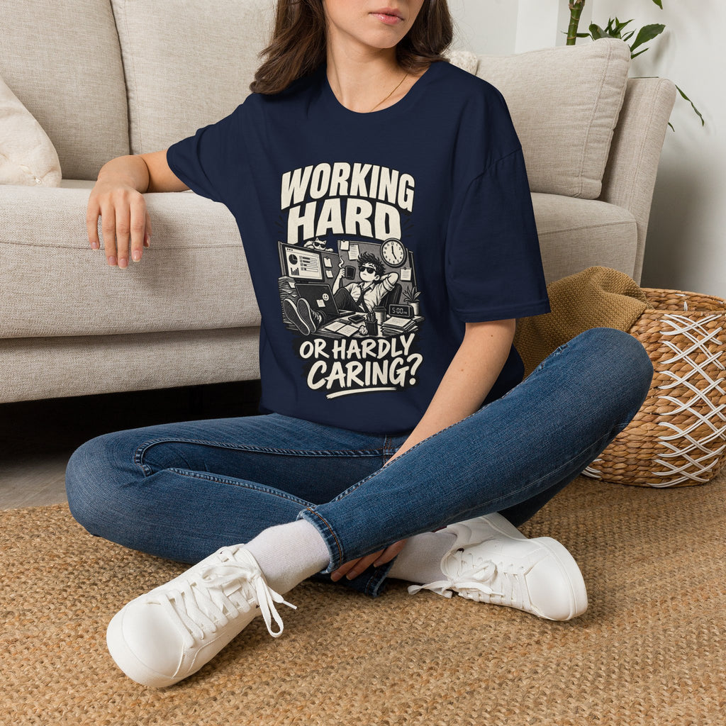 Funny Dark Humor Tshirt — Funny Office Tshirt Dark Humor Graphic Tee Unique Coworker Gift WORKING HARD Shirt