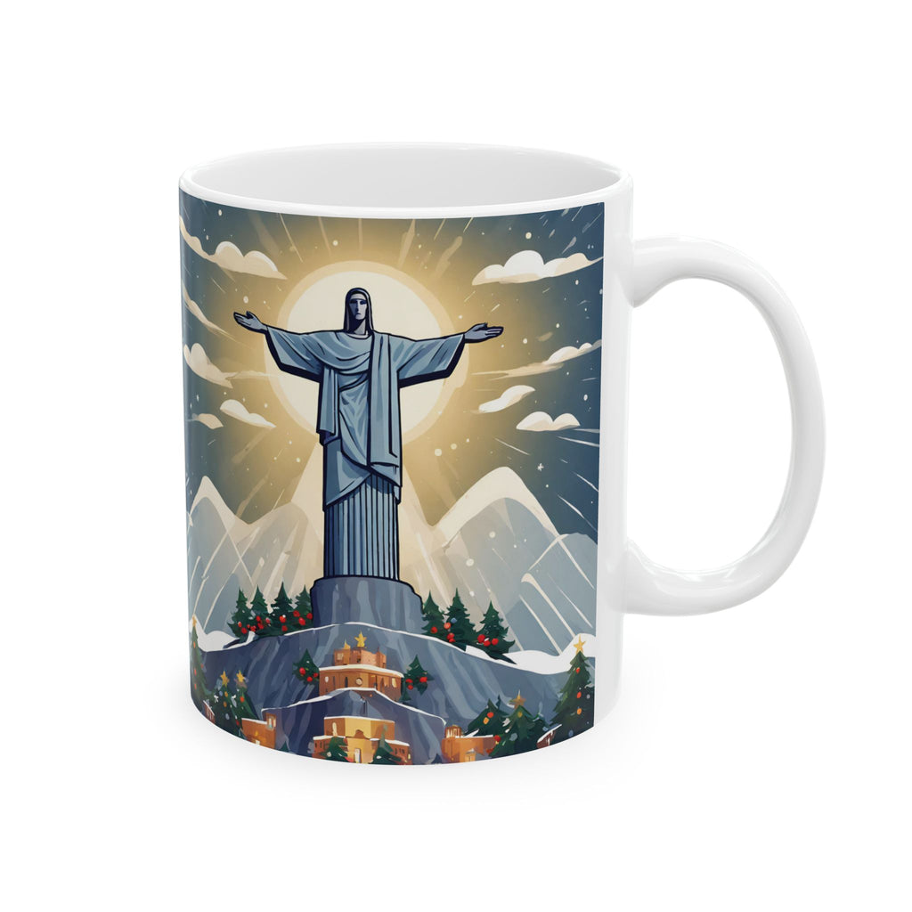 Christmas Mug Christ the Redeemer Mug Gift Santa Coffee Cup Funny Xmas Tea Mug