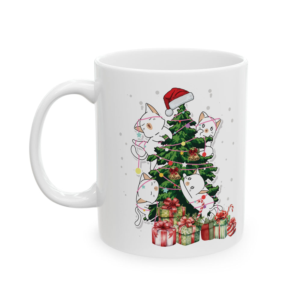 Christmas Cat Mug Unique Funny Holiday Festive Cup Christmas Gift Cute Cats 11oz