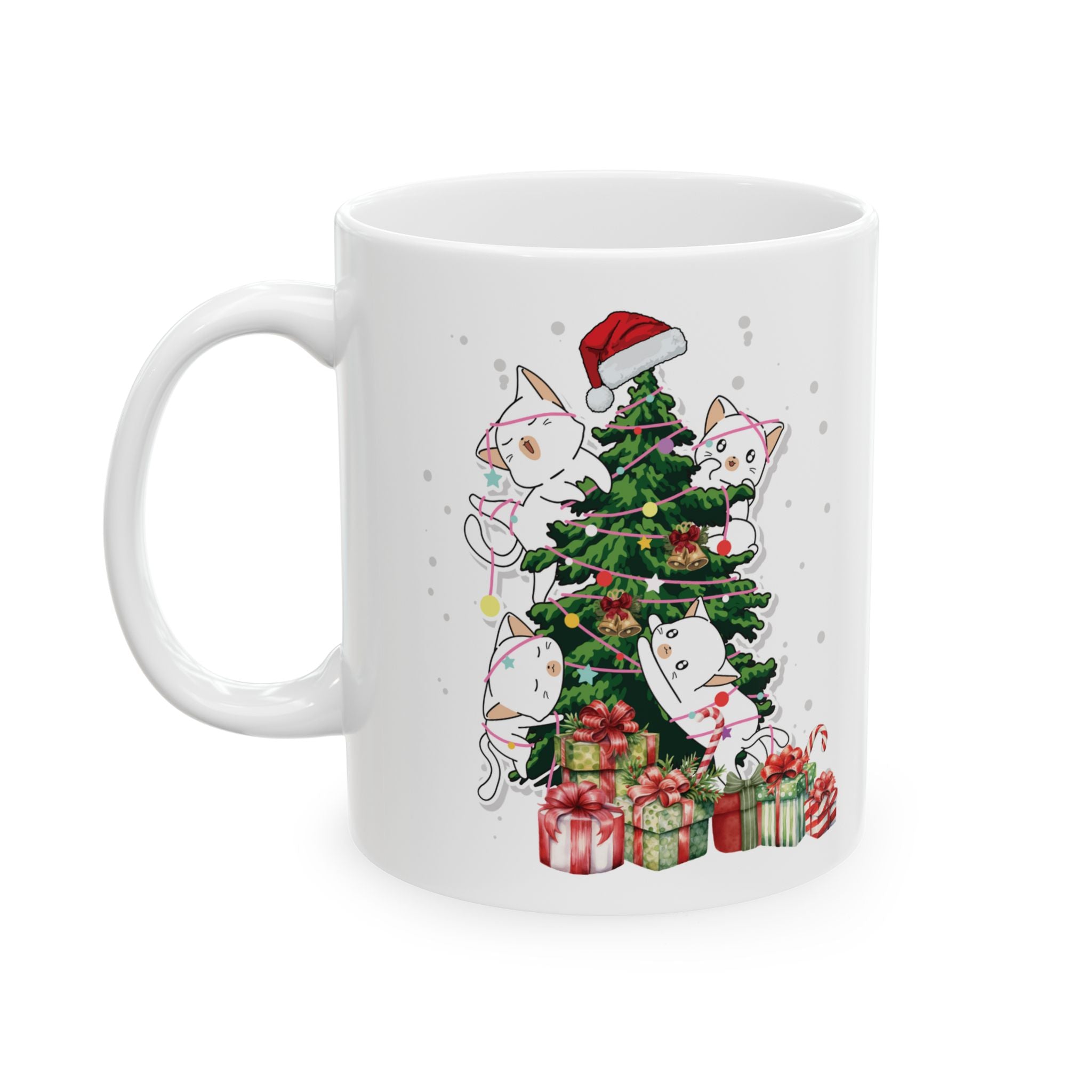 Christmas Cat Mug Unique Funny Holiday Festive Cup Christmas Gift Cute Cats 11oz