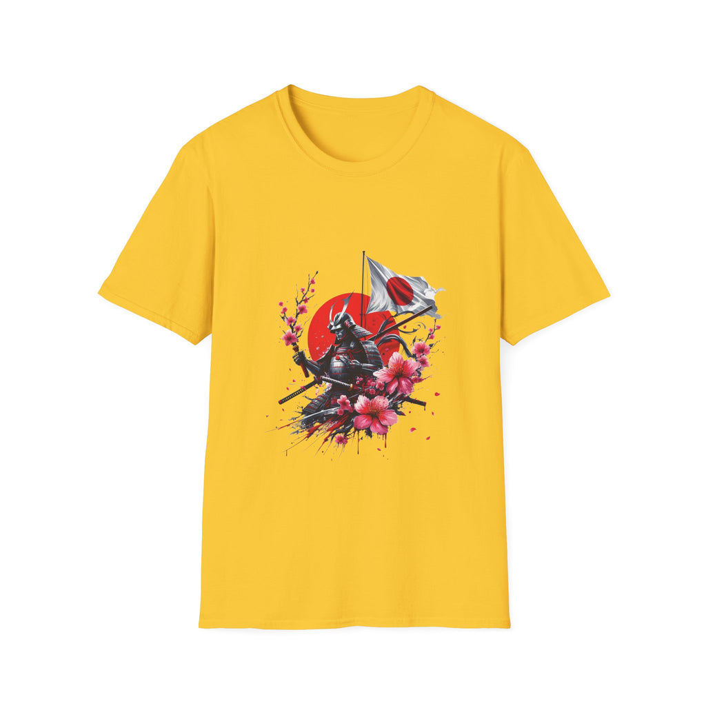 Japan Unisex Softstyle T-Shirt Japanese Art Sakura Samurai Cotton Gift Unique