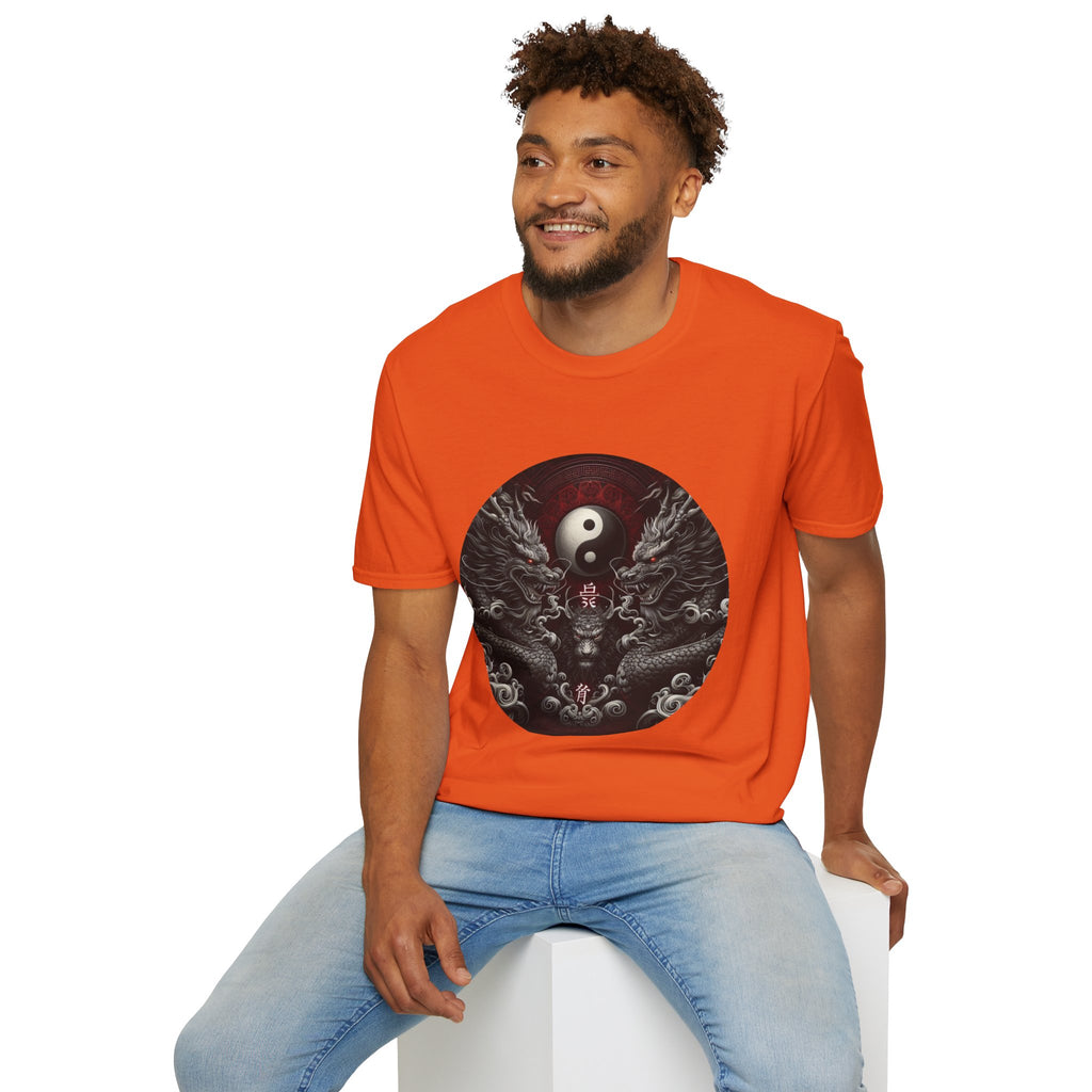 Dragon T-shirt Men Women Graphic Tee Clothing Apparel Symbol Ying Yang Best Gift