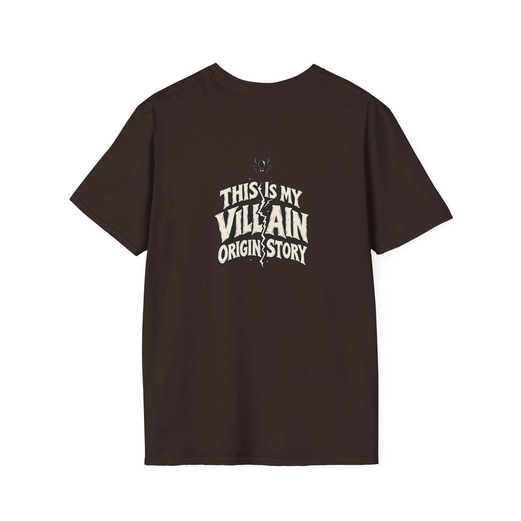 Dark Humor Halloween Shirt This Is My Villain Origin Story Funny Sarcastic Unisex Softstyle Tee Adult Halloween Gift