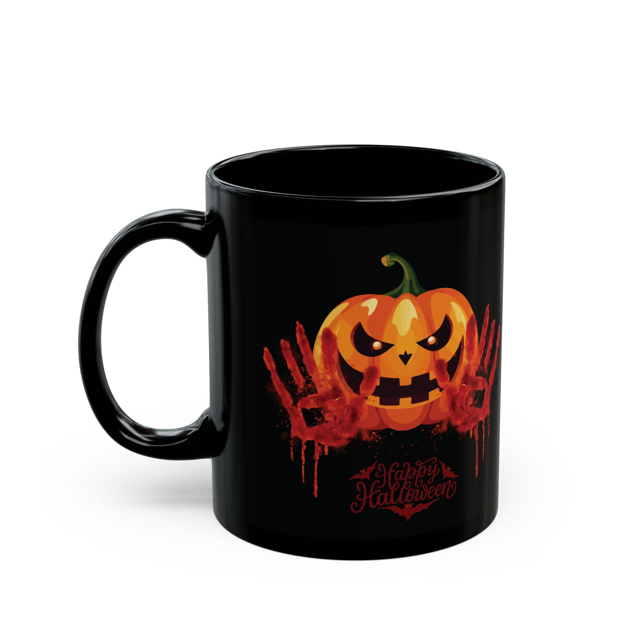 Happy Halloween Pumpkin Spooky Black Coffee Mug Funny Best Gift For Friends 11oz