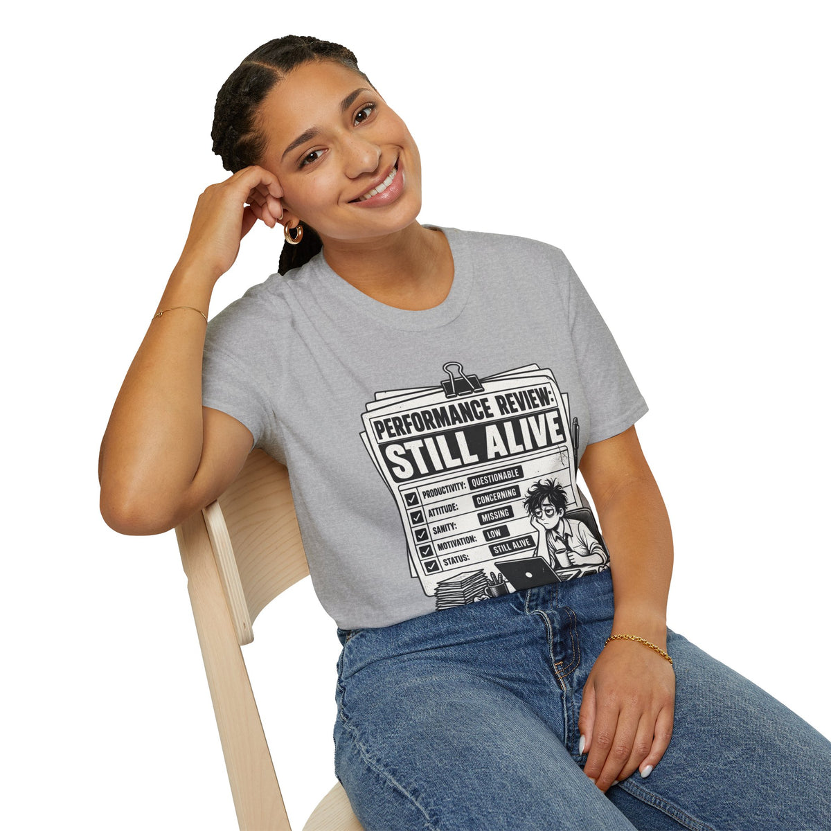 Funny Dark Humor Tshirt — Funny Office Tshirt Dark Humor Graphic Tee Unique Coworker Gift STILL ALIVE Shirt