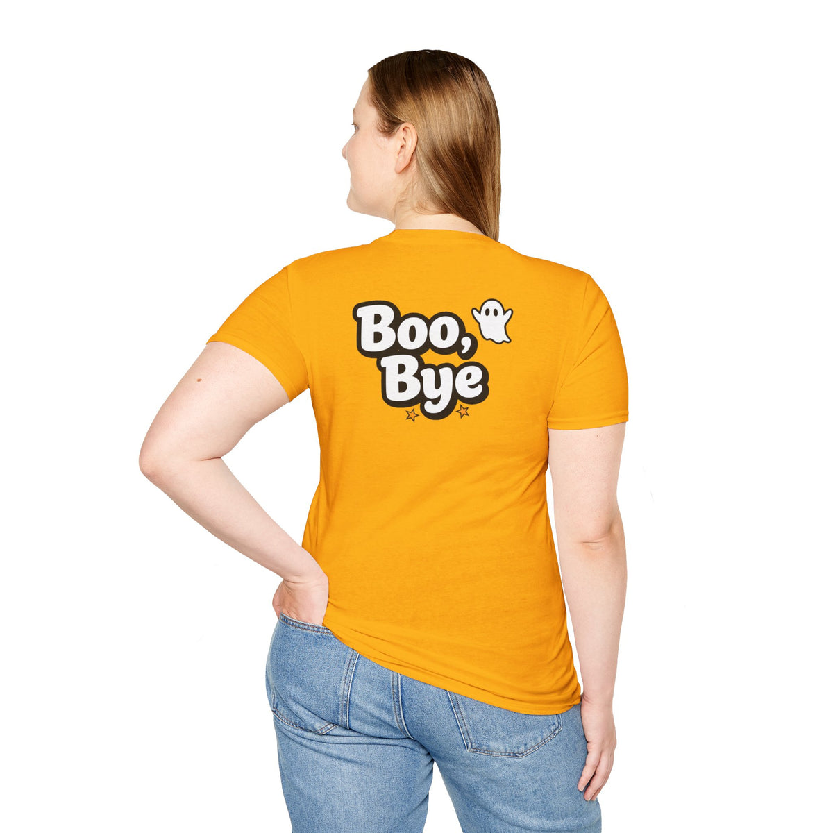 Dark Humor Halloween Shirt Boo Bye Funny Minimalist Ghost Sarcastic Unisex Softstyle Tee Adult Halloween Gift