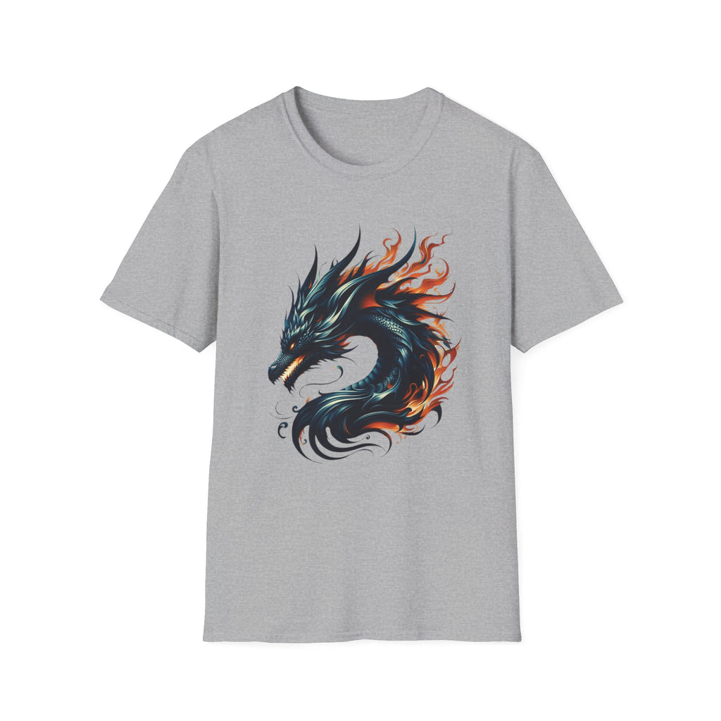 Dragon T-shirt Mens Graphic Tee Clothing Apparel Chinese Symbol Unisex Softstyle
