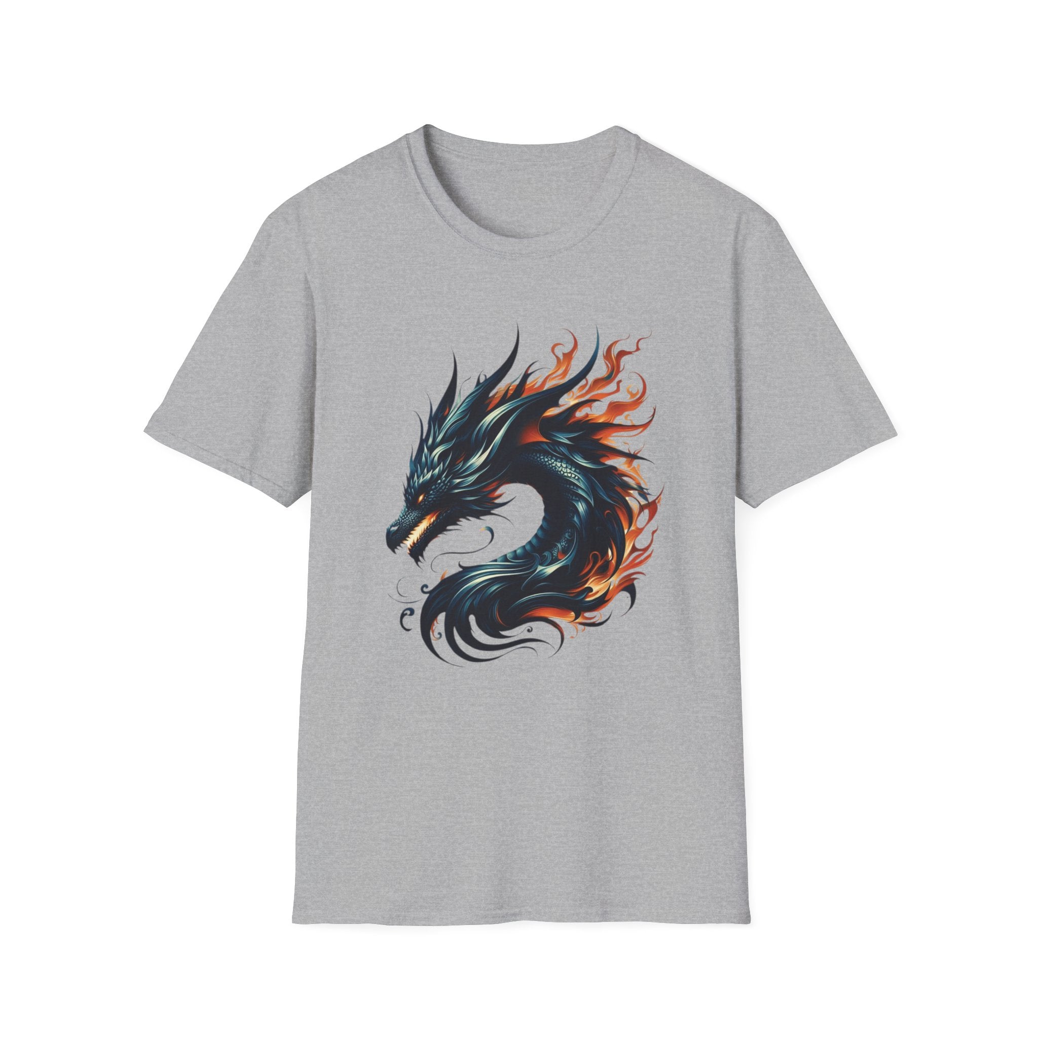 Dragon T-shirt Mens Graphic Tee Clothing Apparel Chinese Symbol Unisex Softstyle