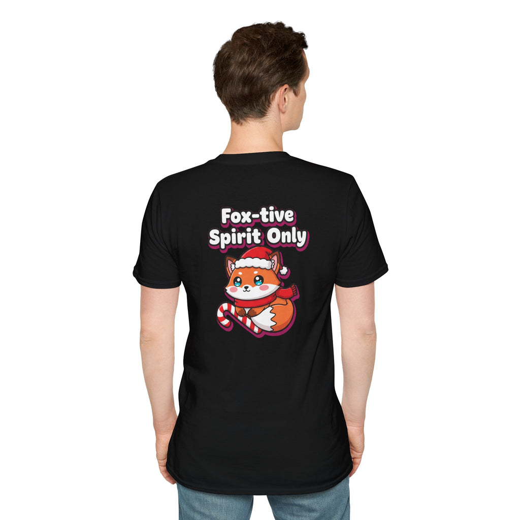 Cute Christmas Shirt Foxtive Spirit Only Funny Animal Unisex Softstyle Tee Christmas Gift