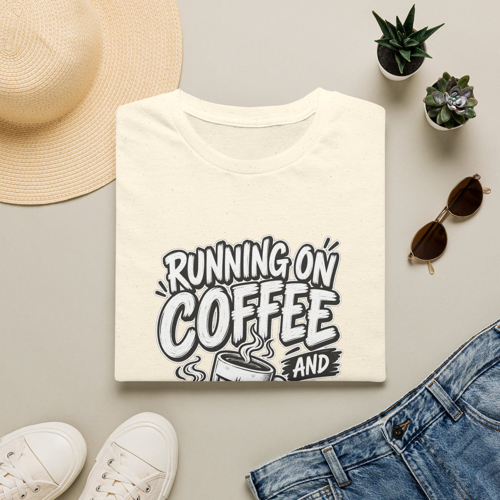 Funny Dark Humor Tshirt — Funny Office Tshirt Dark Humor Graphic Tee Unique Coworker Gift  RUNNING ON COFFEE AND PASSIVE AGGRESSION Shirt