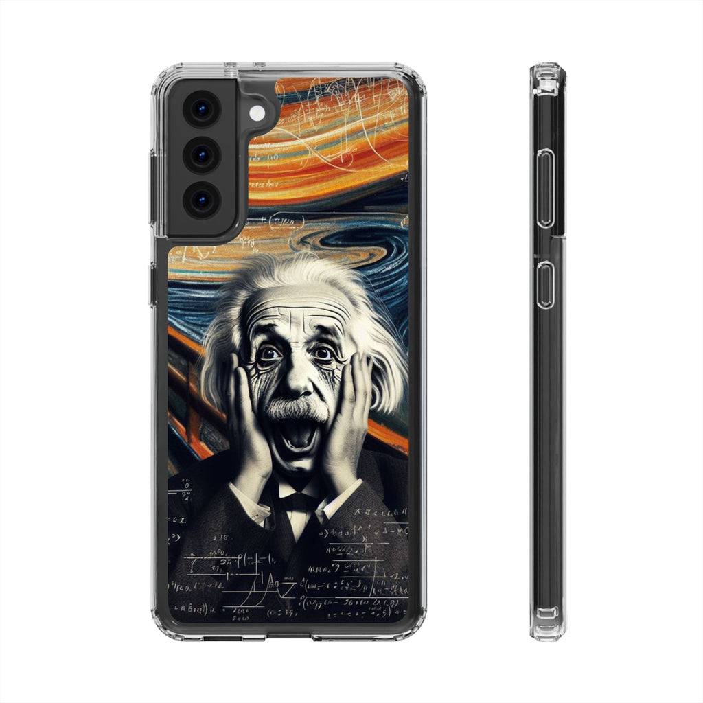 Funny Einstein Clear Phone Cases Edvard Munch Scream Unique iPhone Samsung Cases