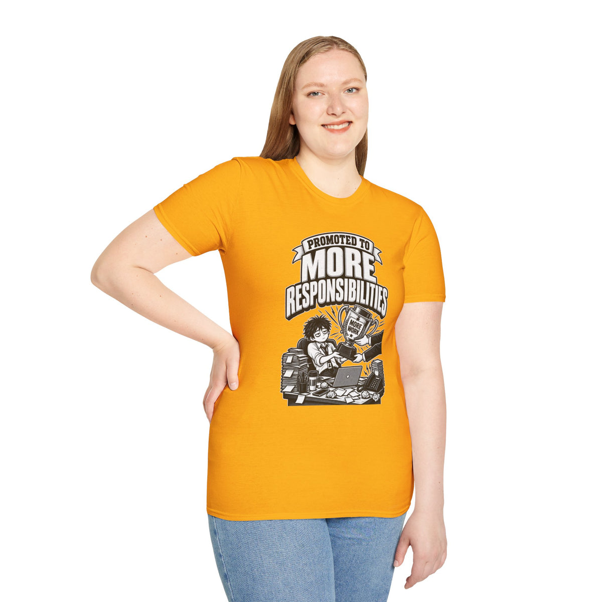 Funny Dark Humor Tshirt — Funny Office Tshirt Dark Humor Graphic Tee Unique Coworker Gift PROMOTED TO MORE RESPONSIBILITIES Shirt