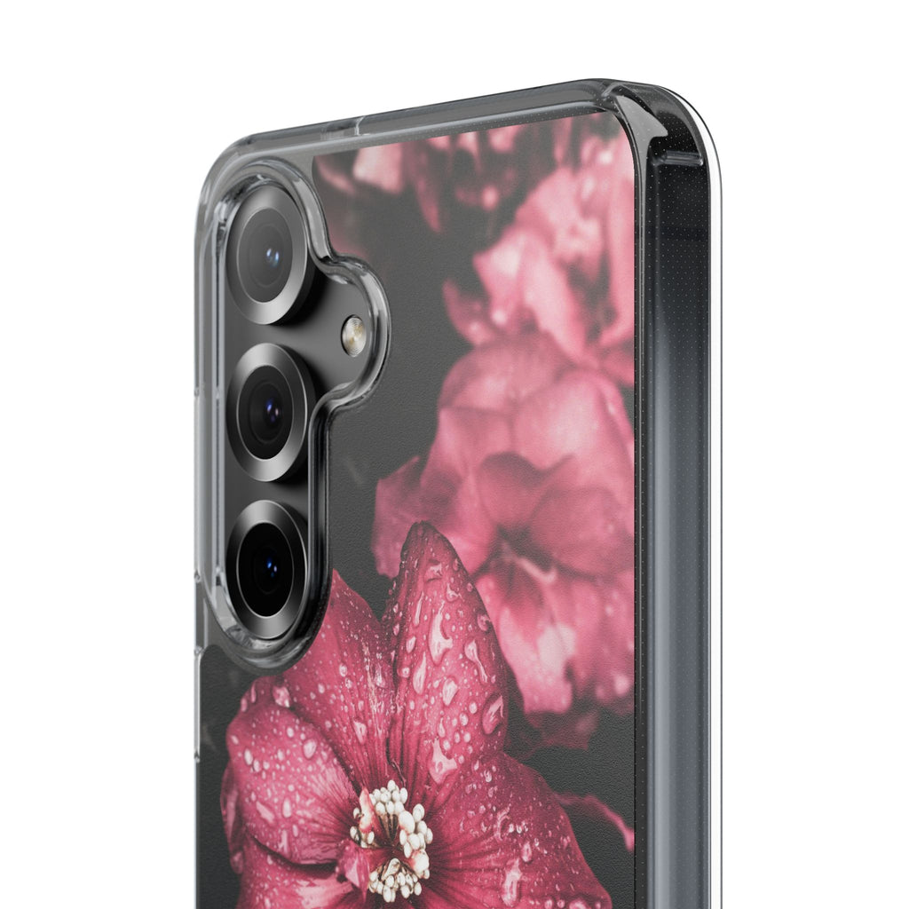 Pink Flowers Clear Cases iPhone Case Samsung Phone Case Unique Gift Cute Phone Cover Unique iPhone 17 Pro Max Phone Case