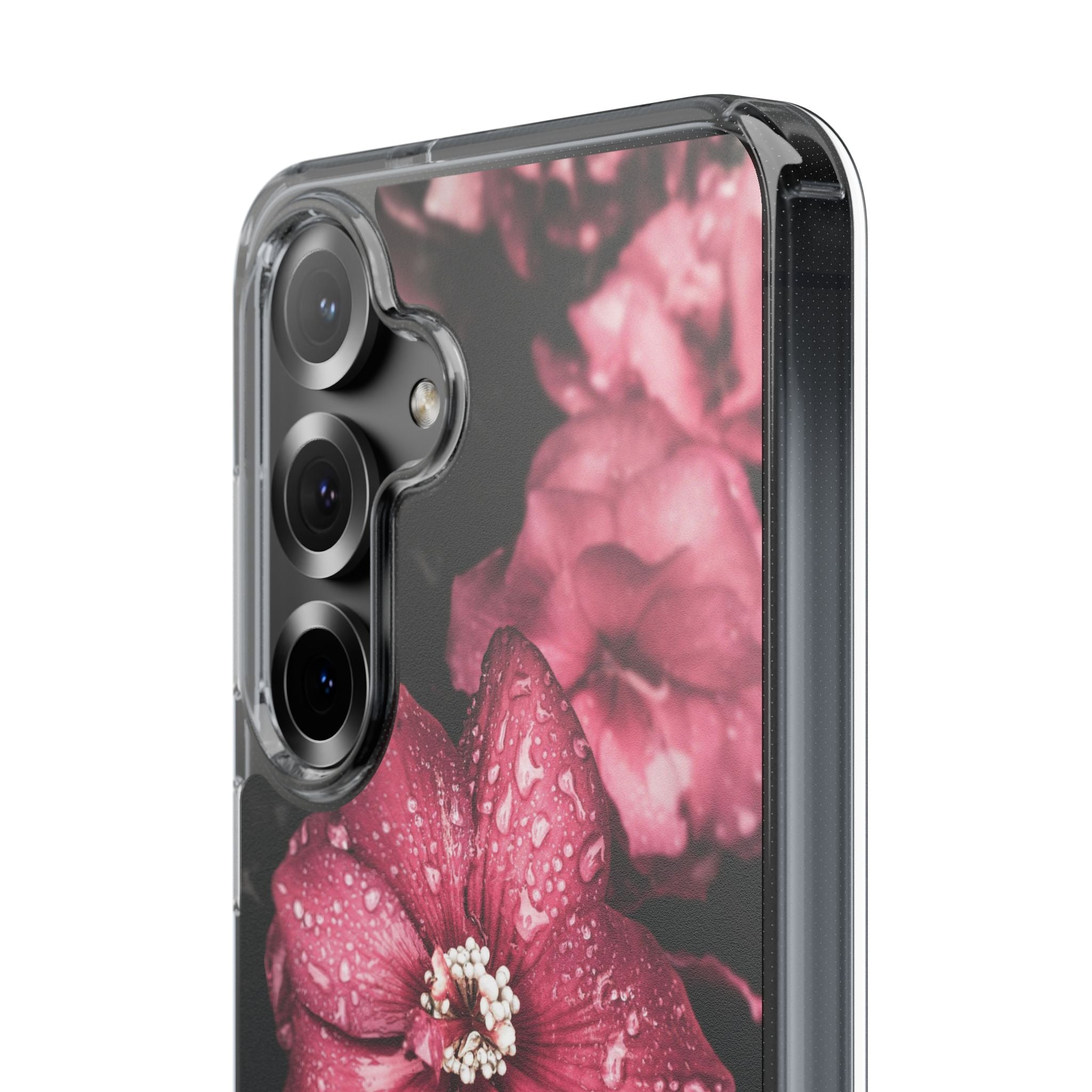 Pink Flowers Clear Cases iPhone Case Samsung Phone Case Unique Gift Cute Phone Cover Unique iPhone 17 Pro Max Phone Case