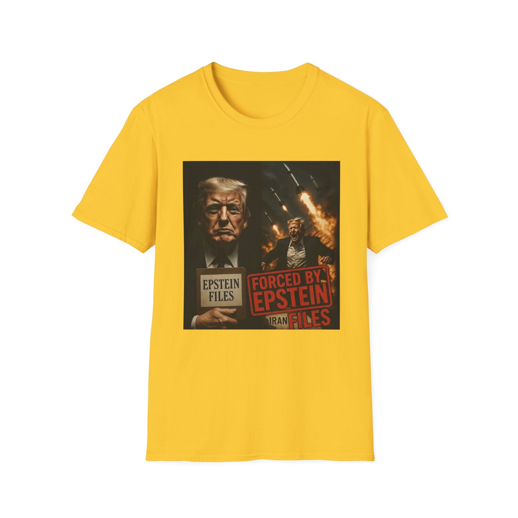 Funny Trump-Epstein T-Shirt Conspiracy Theory Unique Unisex Softstyle Tshirt