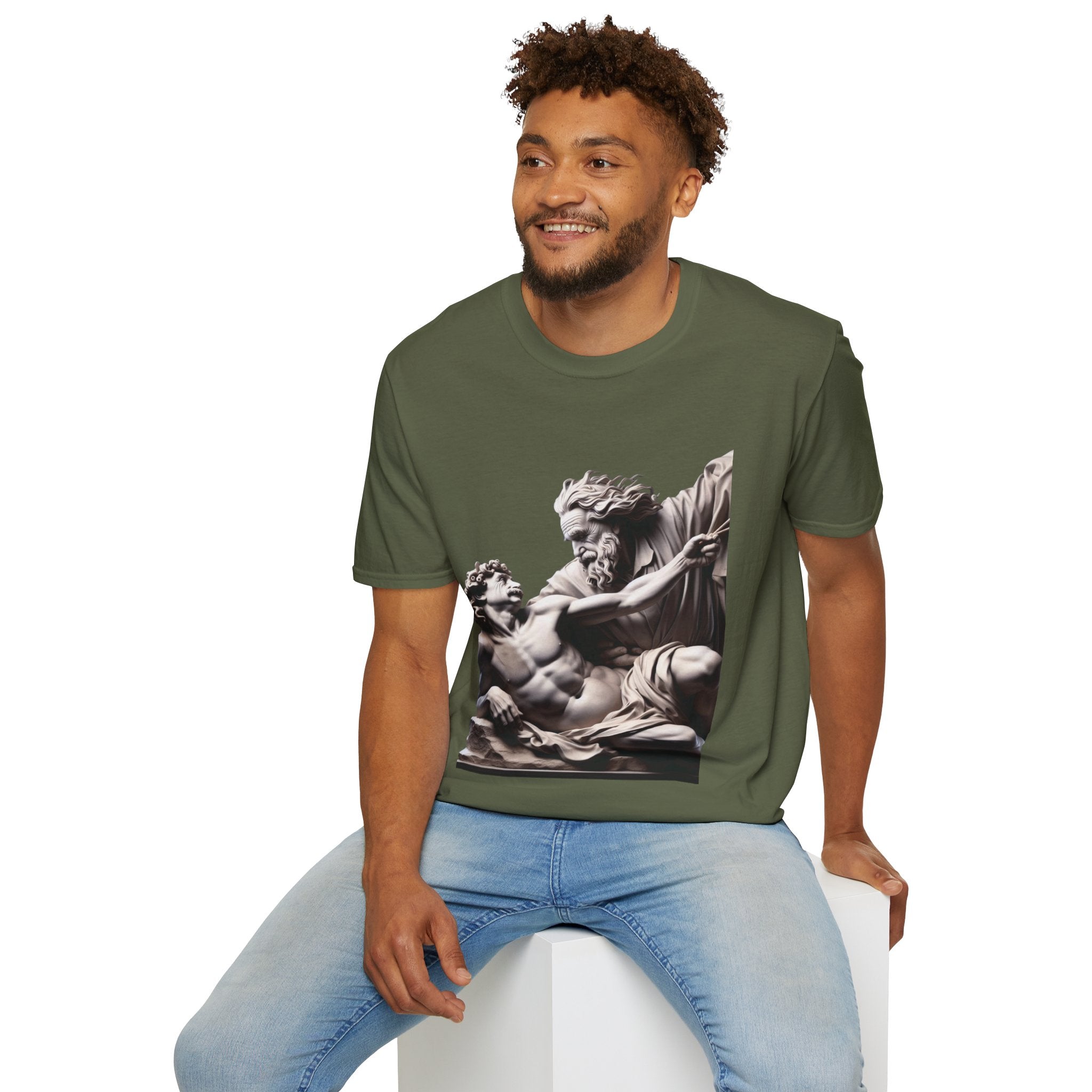 Funny Albert Einstein Unisex Softstyle T-Shirt Unique Gift Cotton T-shirt Art
