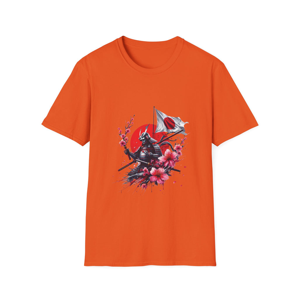 Japan Unisex Softstyle T-Shirt Japanese Art Sakura Samurai Cotton Gift Unique