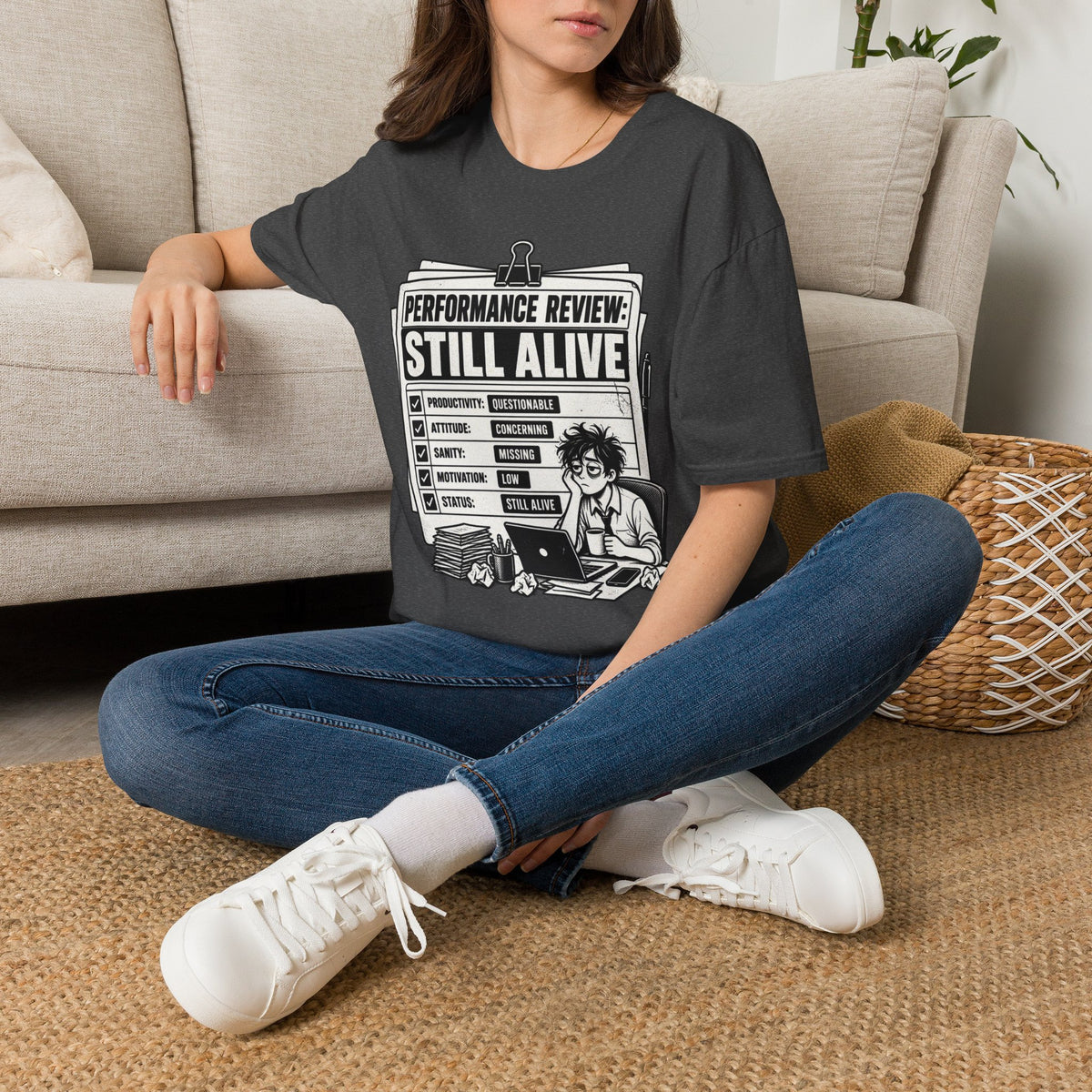 Funny Dark Humor Tshirt — Funny Office Tshirt Dark Humor Graphic Tee Unique Coworker Gift STILL ALIVE Shirt