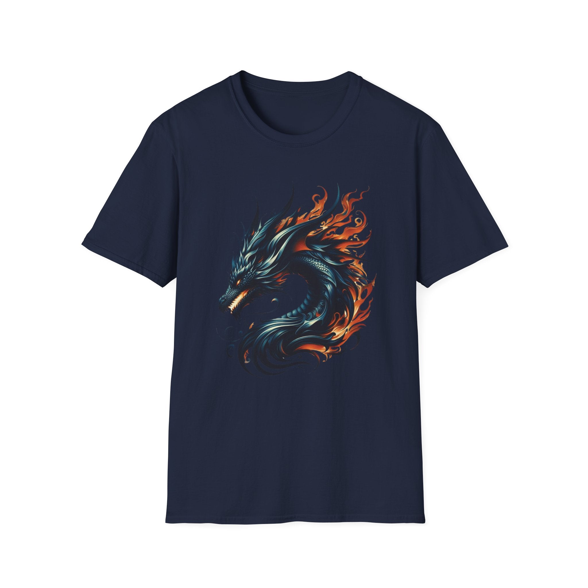 Dragon T-shirt Mens Graphic Tee Clothing Apparel Chinese Symbol Unisex Softstyle
