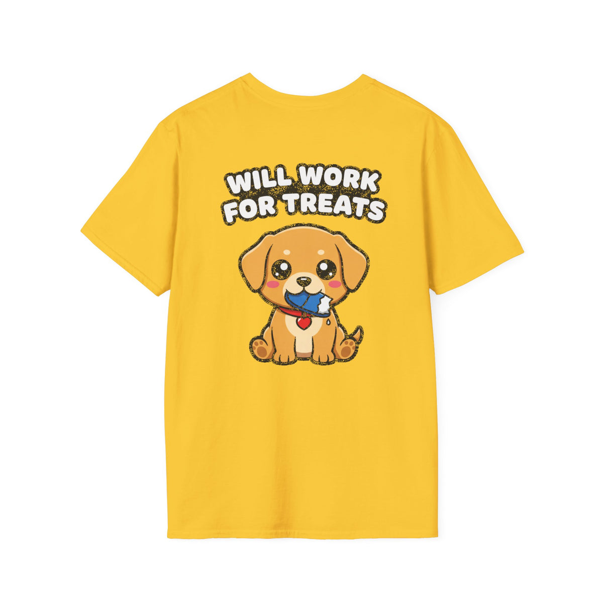 Cute Labrador Shirt Will Work For Treats Funny Dog Lover Unisex Softstyle Tee Gift