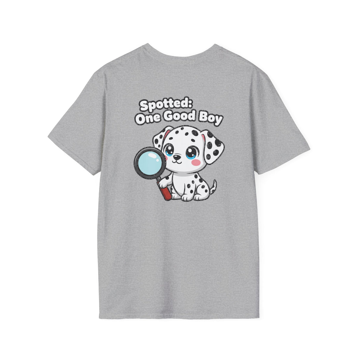 Cute Dalmatian Shirt Spotted: One Good Boy Funny Dog Lover Unisex Softstyle Tee Gift
