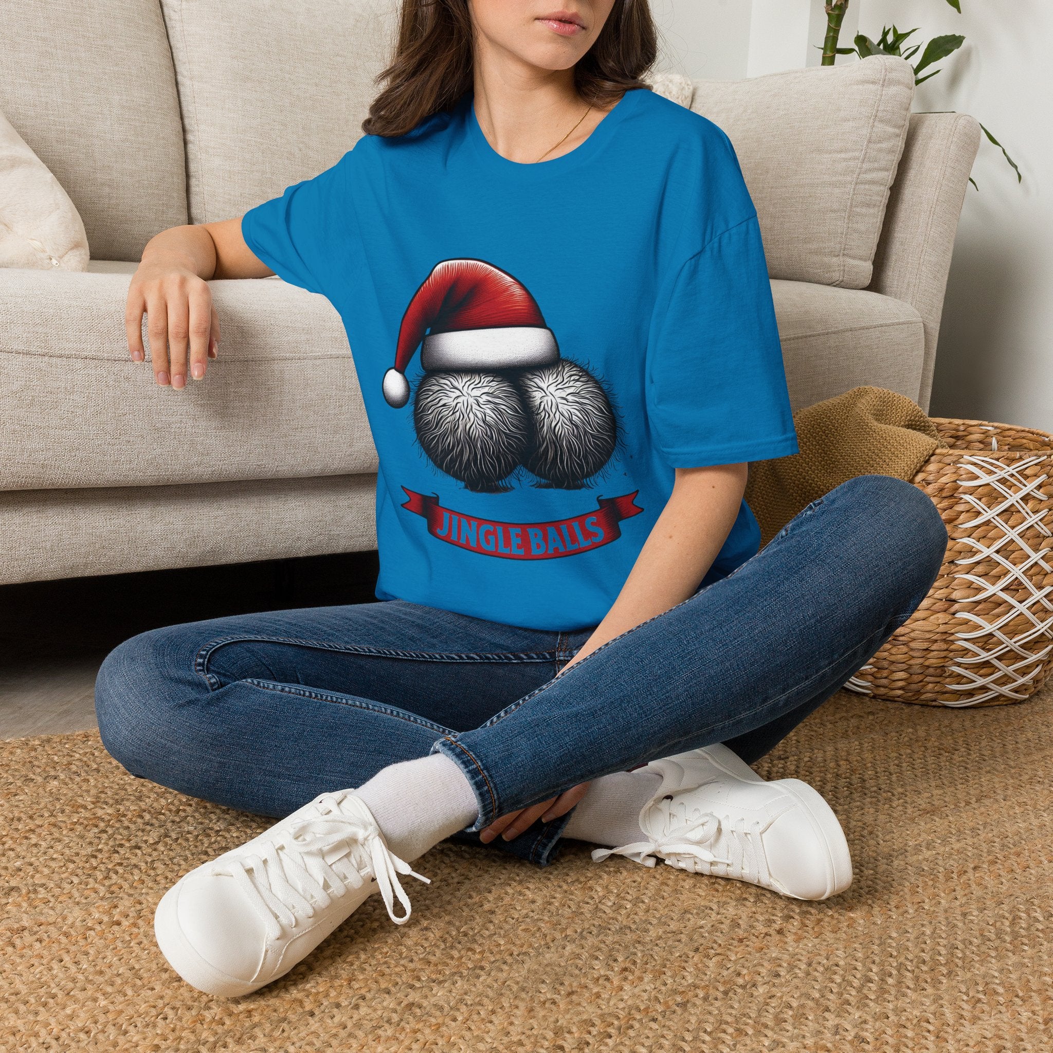Tshirt Jingle Balls Funny Christmas T-Shirt Xmas Gift Tops Unisex Softstyle 2027