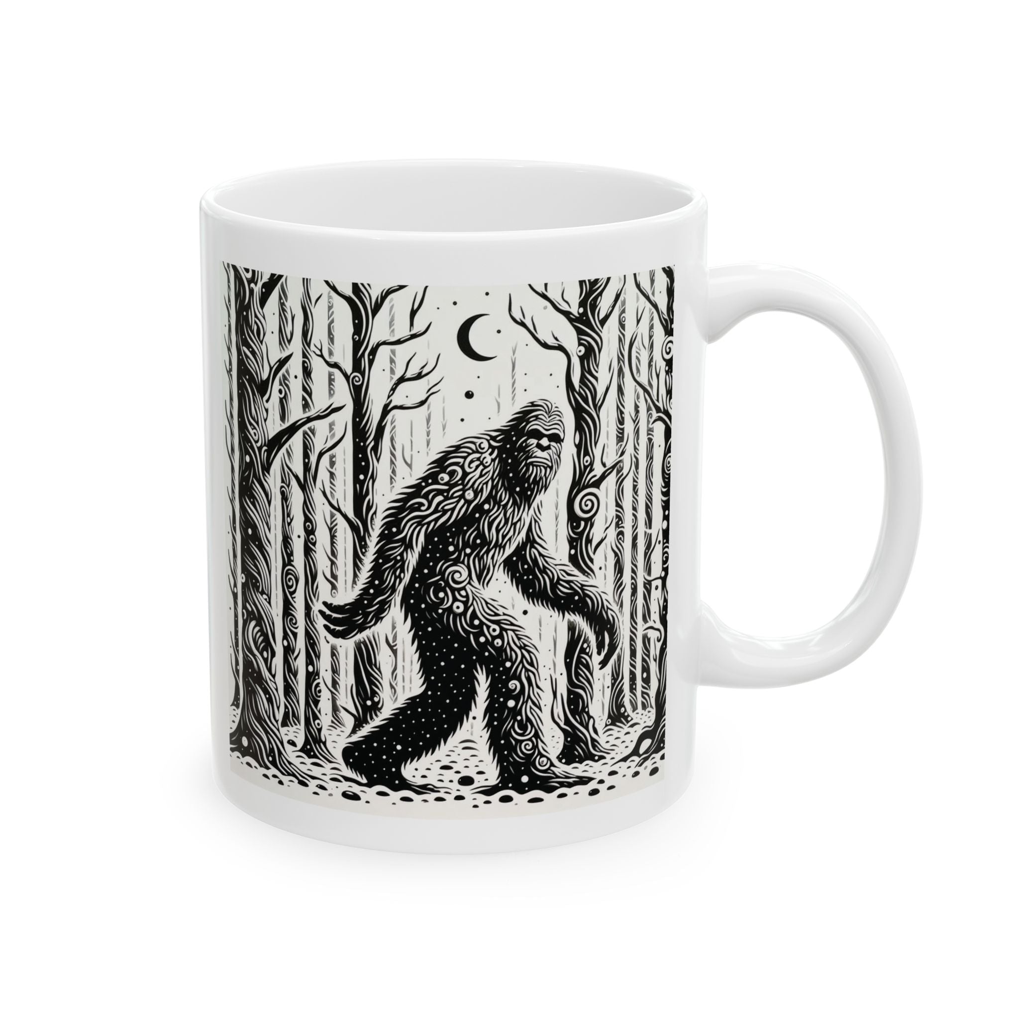 Funny Bigfoot Sasquatch Yeti Ceramic Mug Unique Gift Tea Coffee Cup Art 11oz New