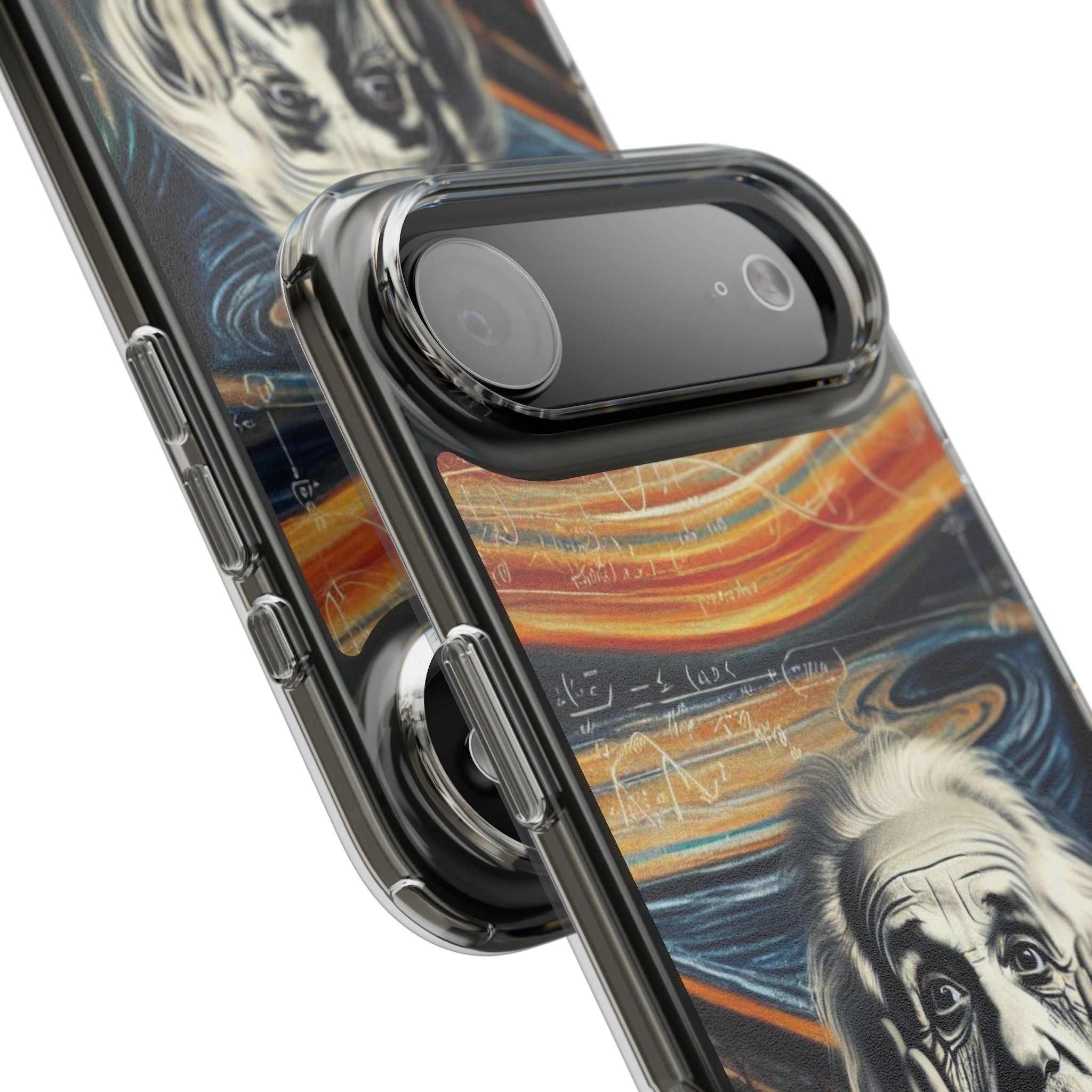 Funny Einstein Clear Phone Cases Edvard Munch Scream Unique iPhone Samsung Cases