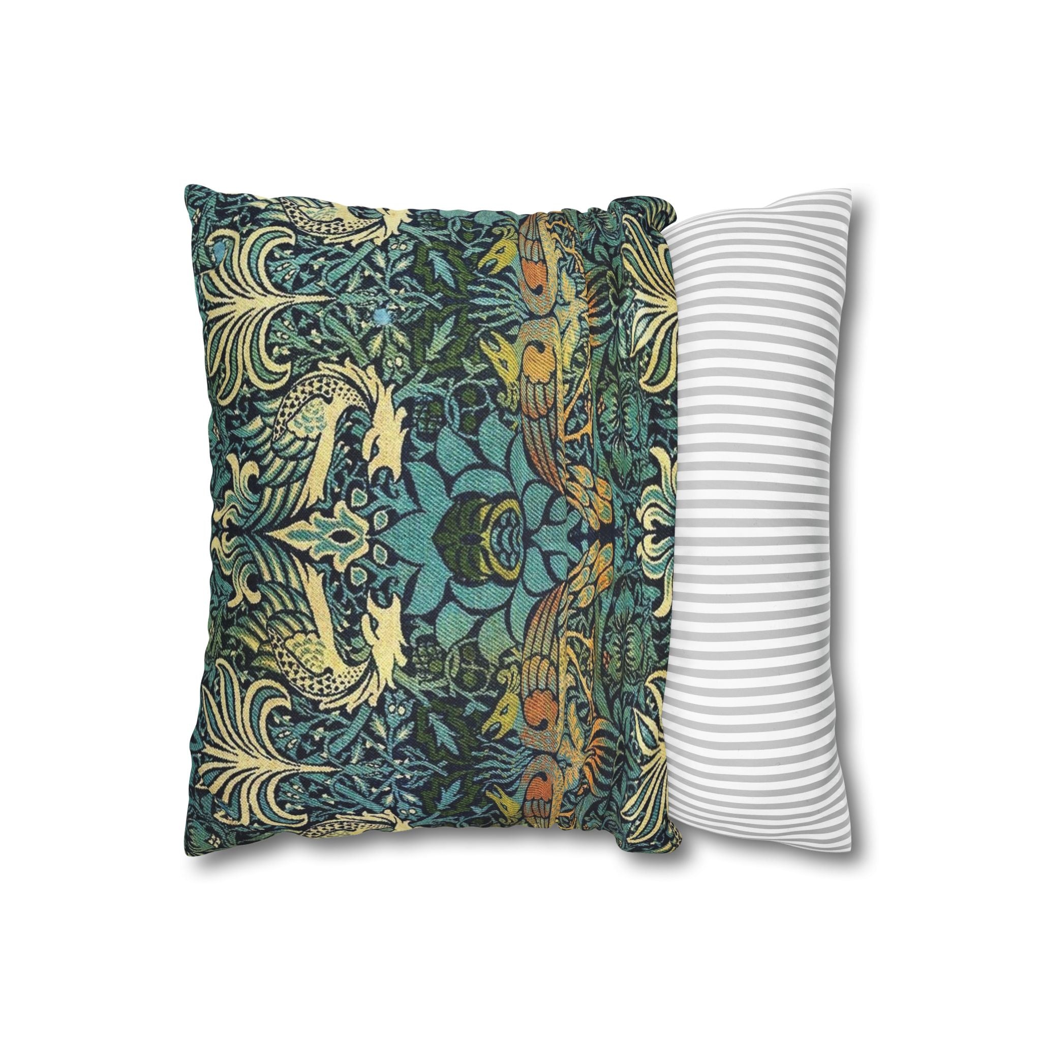 William Morris Spun Square Pillow Case Polyester Aesthetic Decor Art Nouveau