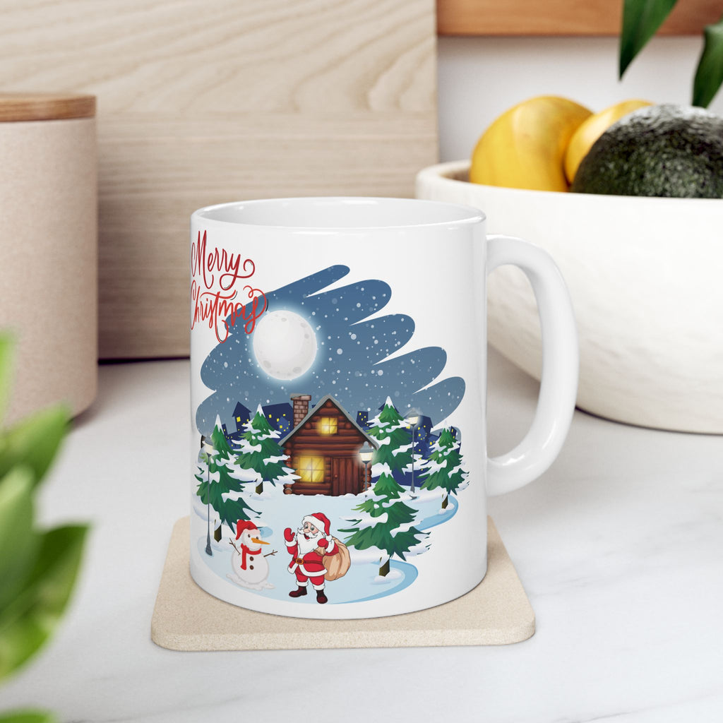 Christmas Mug Funny Santa Claus Mug Unique Cute Coffee Cup Snowman Mug Gift Kids 11oz