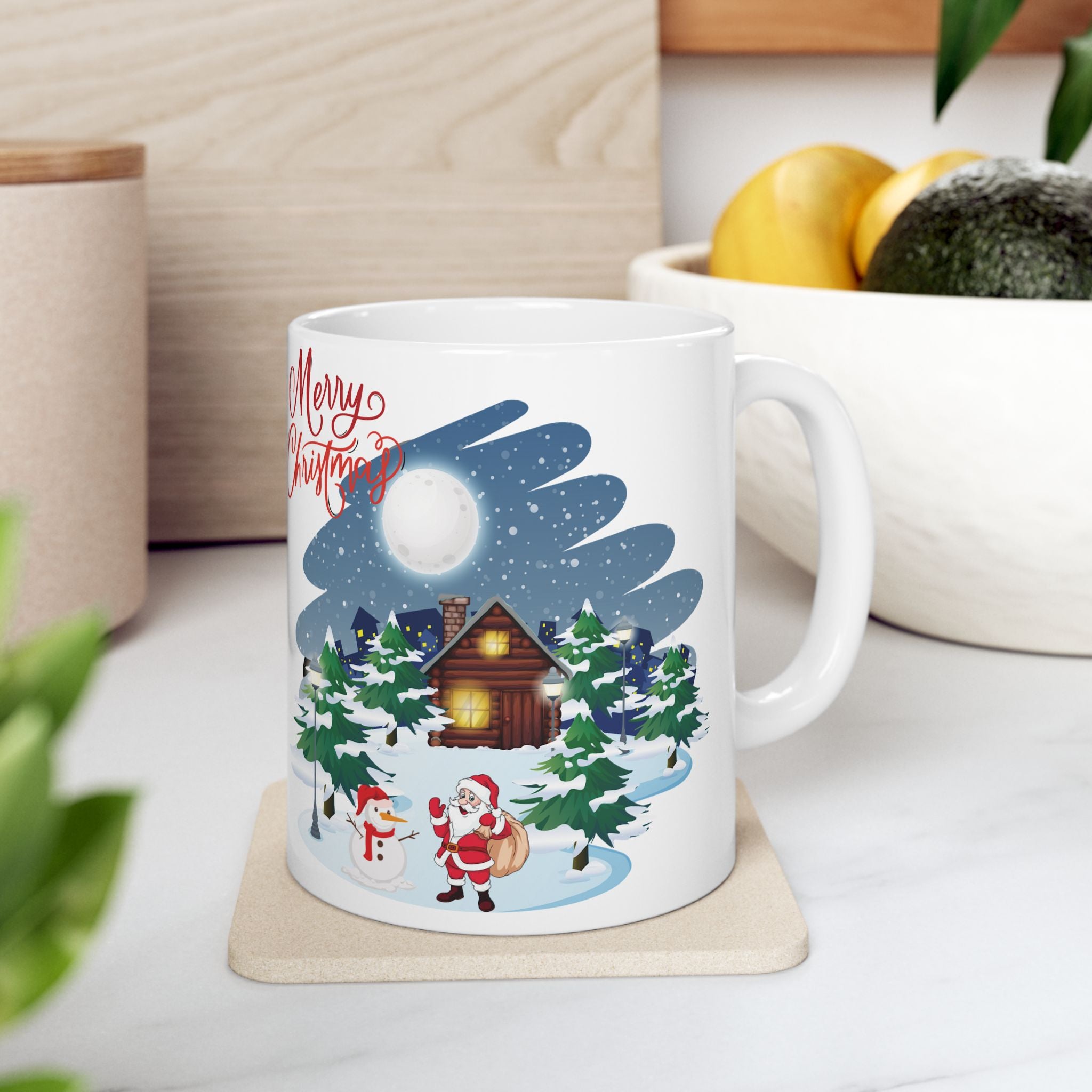 Christmas Mug Funny Santa Claus Mug Unique Cute Coffee Cup Snowman Mug Gift Kids 11oz