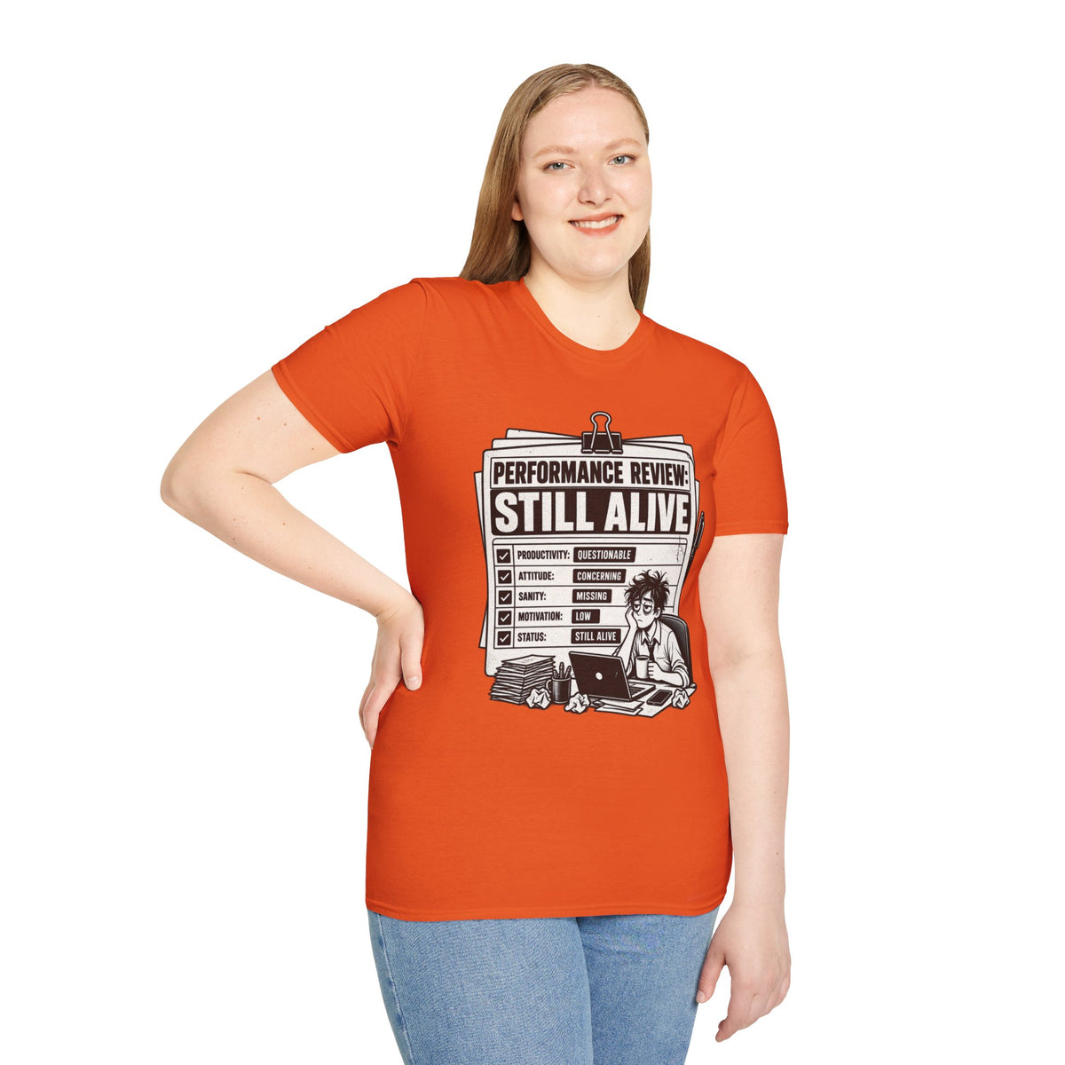 Funny Dark Humor Tshirt — Funny Office Tshirt Dark Humor Graphic Tee Unique Coworker Gift STILL ALIVE Shirt