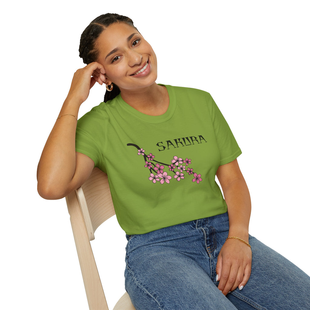 Sakura T-Shirt Japanese Art Shirt Unisex Softstyle Cherry Blossom Flower T-shirt