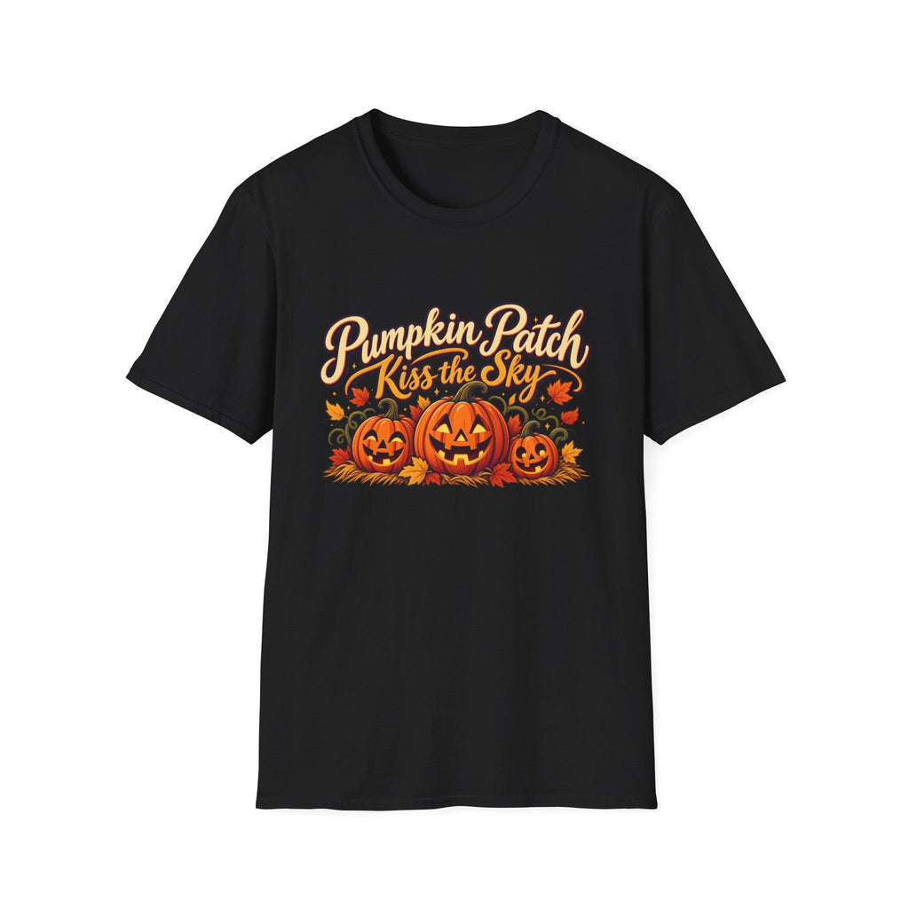 Pumpkin Patch Kiss the Sky Shirt | Cute Fall Jack-O'-Lantern Graphic Tee | Womens Halloween T-Shirt