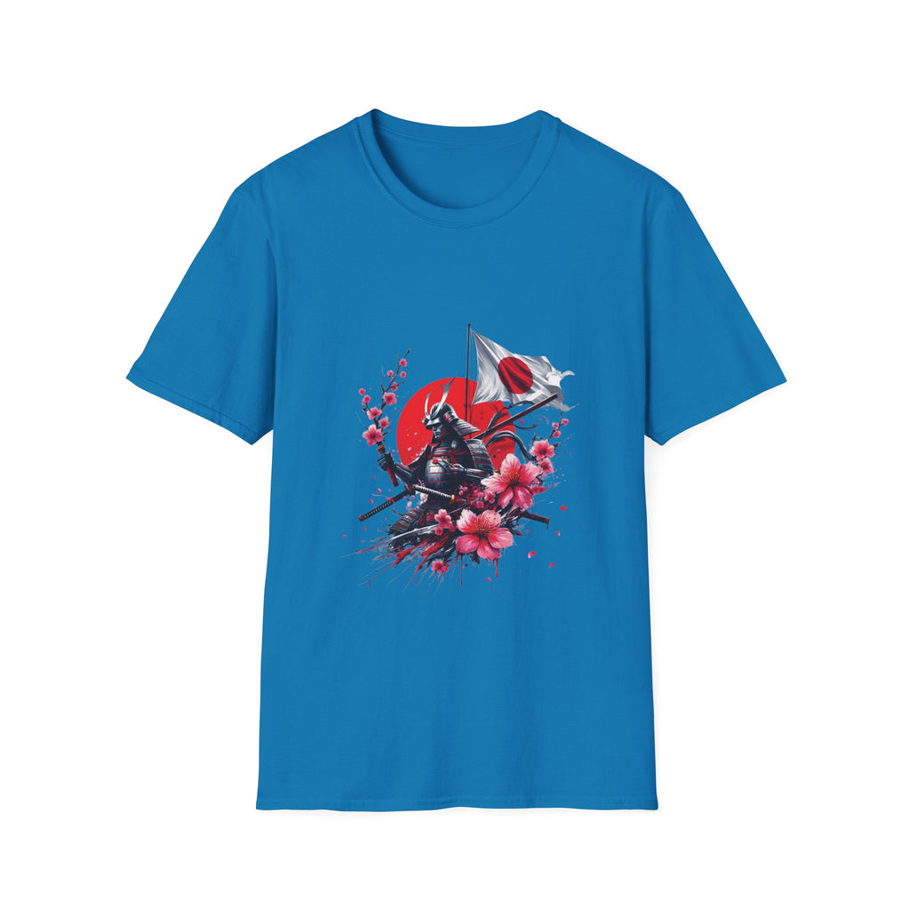 Japan Unisex Softstyle T-Shirt Japanese Art Sakura Samurai Cotton Gift Unique