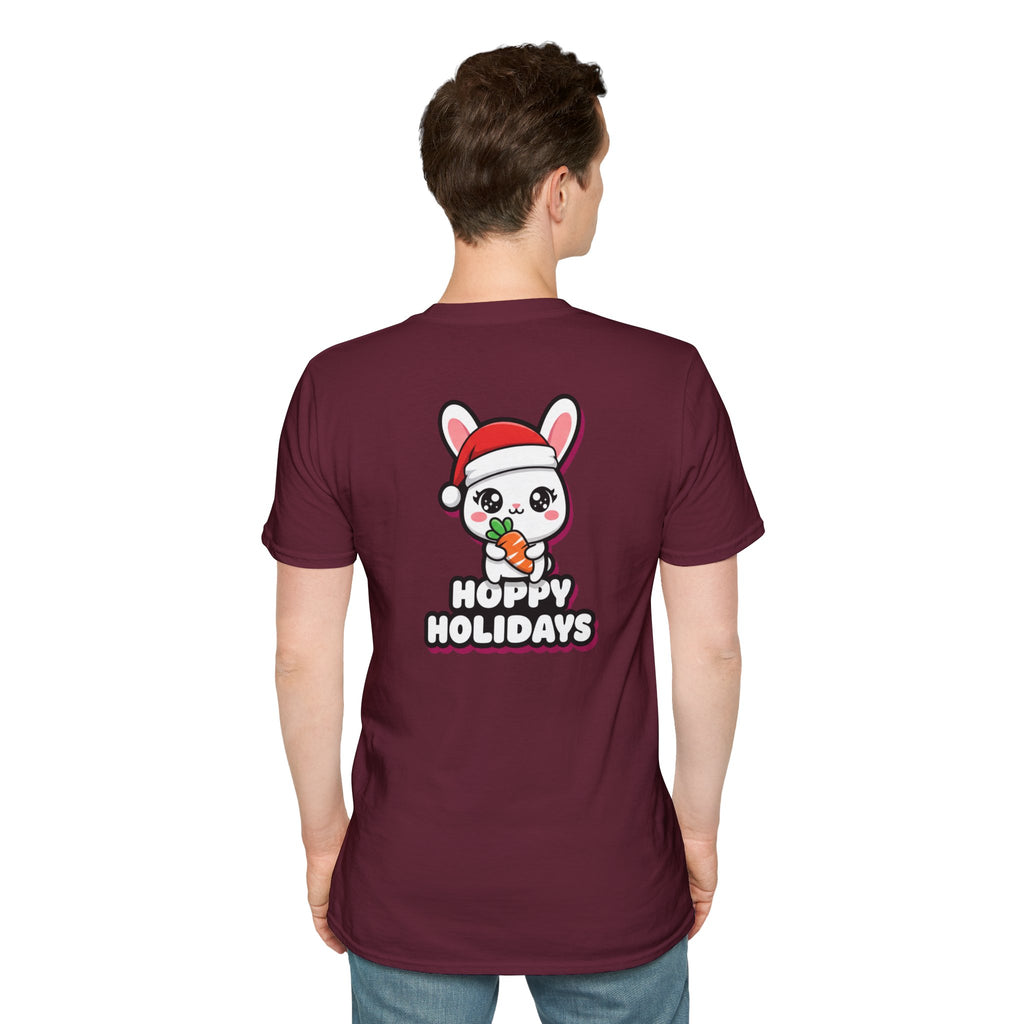Cute Christmas Shirt Hoppy Holidays Funny Animal Unisex Softstyle Tee Christmas Gift