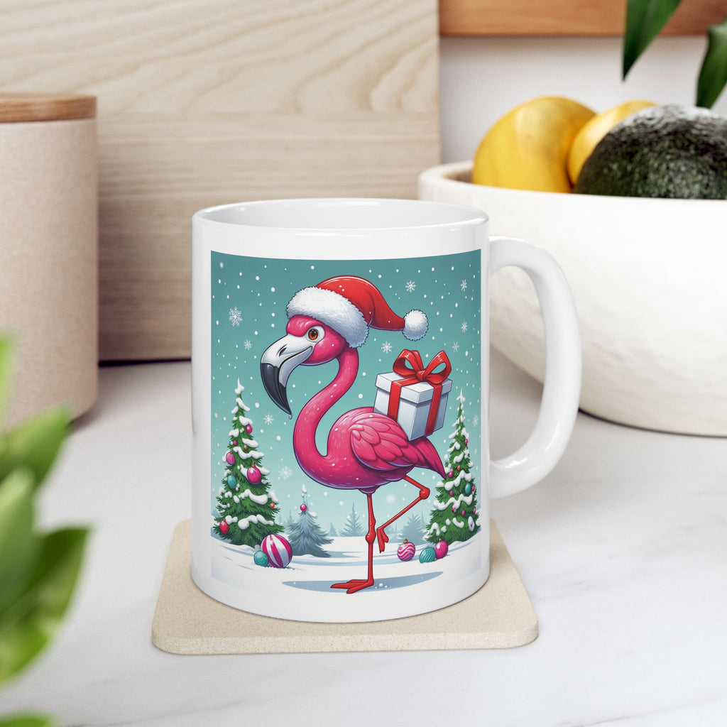 Christmas Mug Pink Flamingo Mug Holiday Unique Coffee Cup Funny Christmas Gift 2026