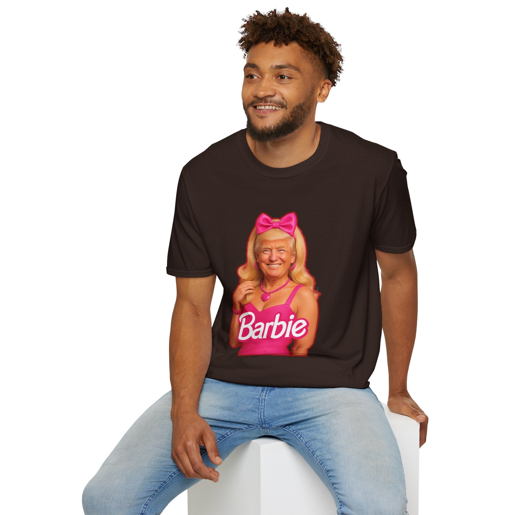 Funny Unique Donald Trump Barbie Unisex T-Shirt Best Gag Gift Cotton Print Soft