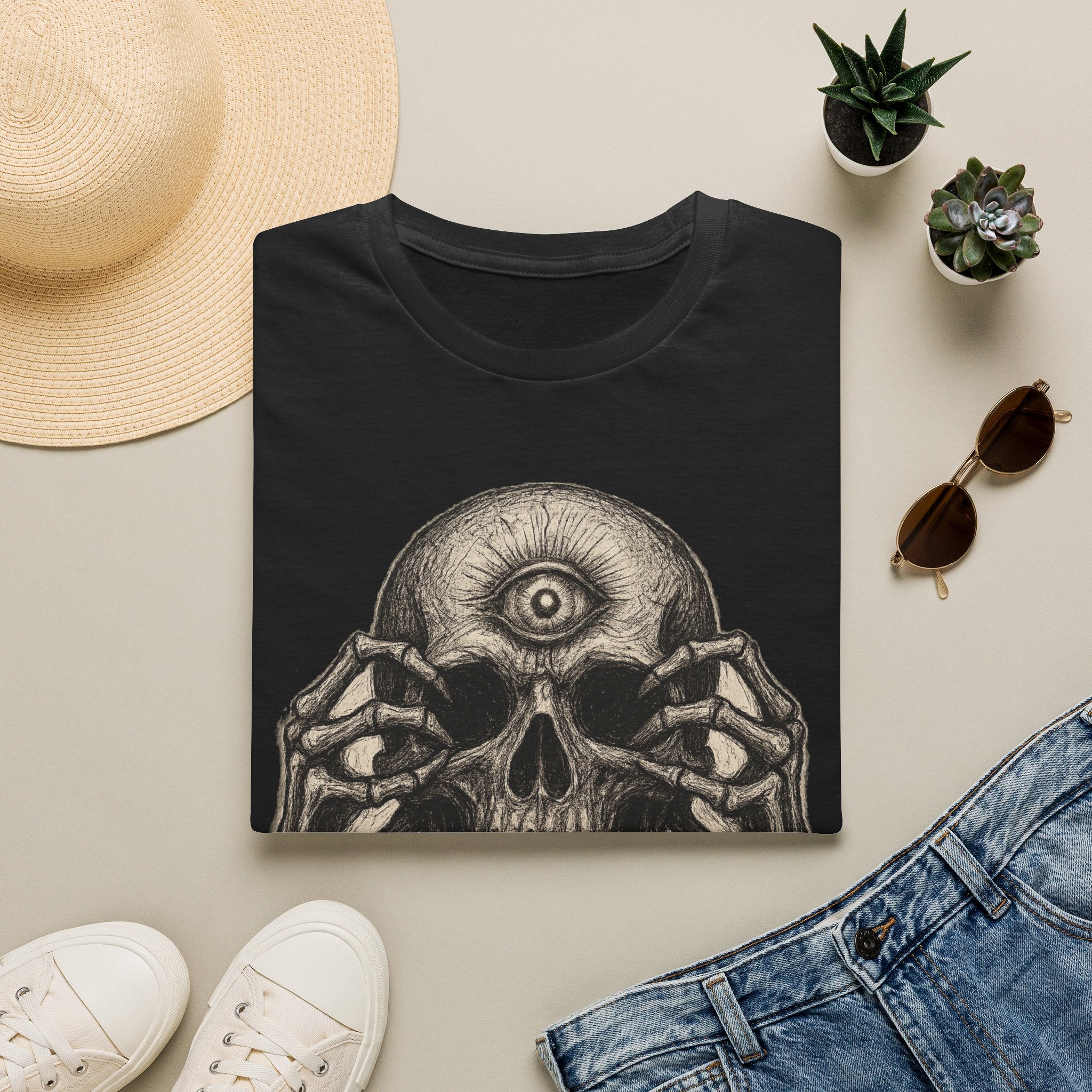 Mens Skull T-shirt Graphic Tees Skeleton Apparel Clothing Skulls Accessories Best Gift