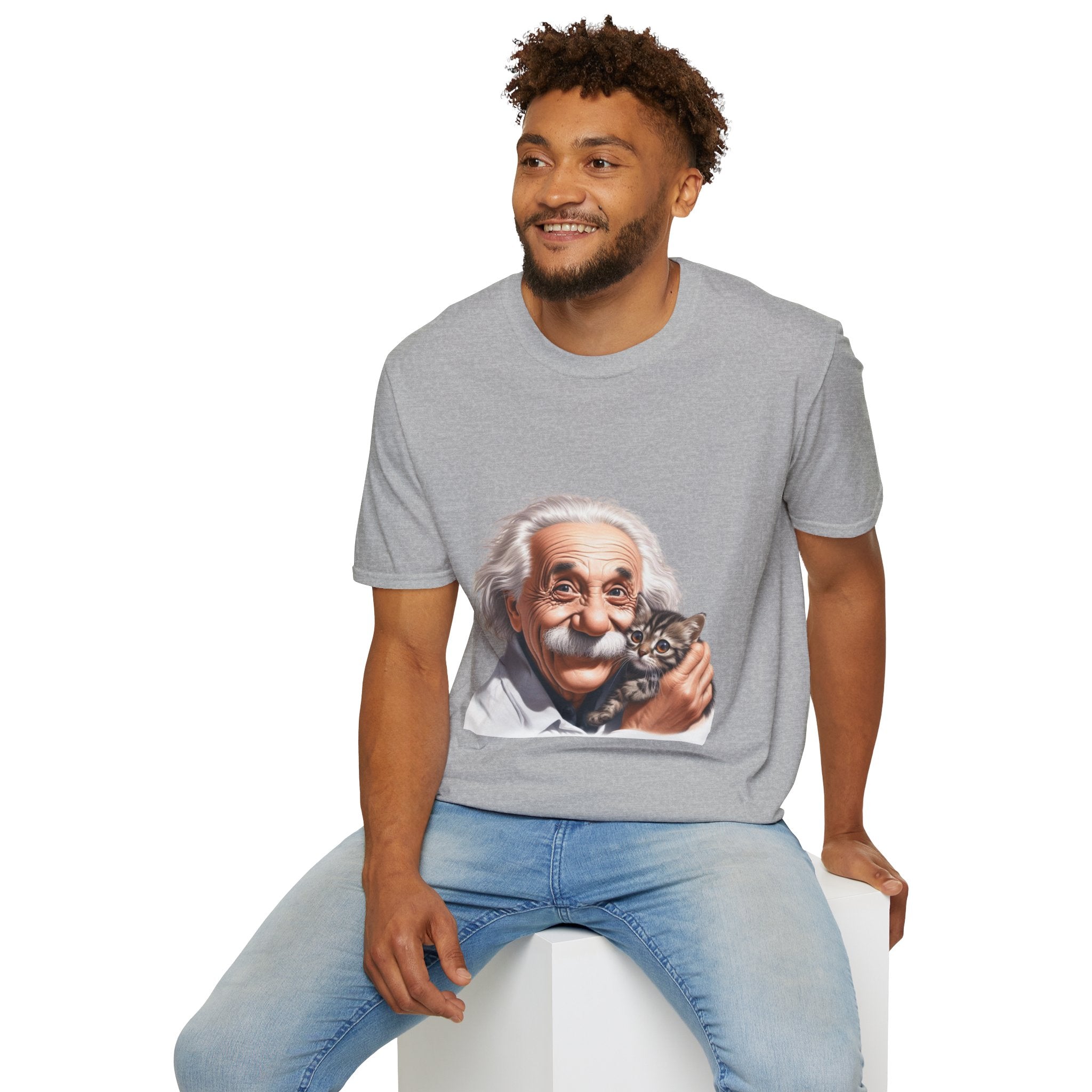 Funny Albert Einstein T-Shirt Unisex Softstyle T-Shirt Cotton Unique Gift German