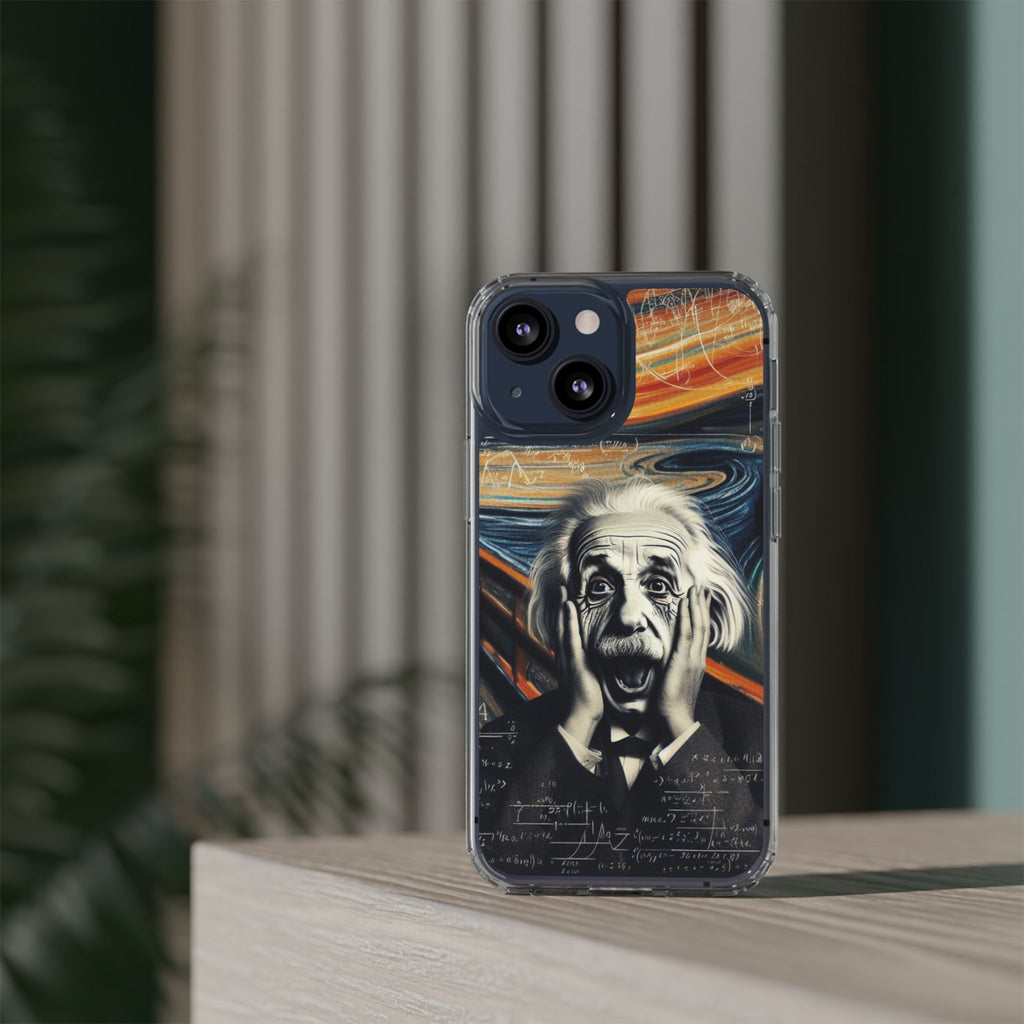 Funny Einstein Clear Phone Cases Edvard Munch Scream Unique iPhone Samsung Cases